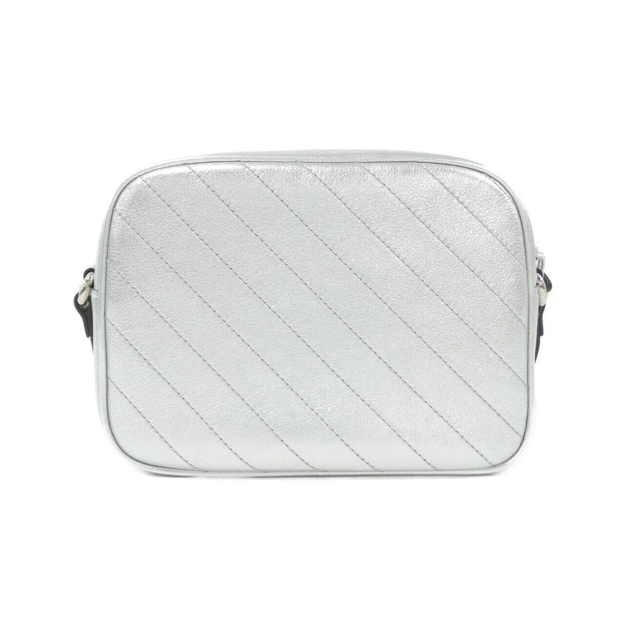 Gucci Metallic Silver Leather Shoulder Bag (Pre-Owned)