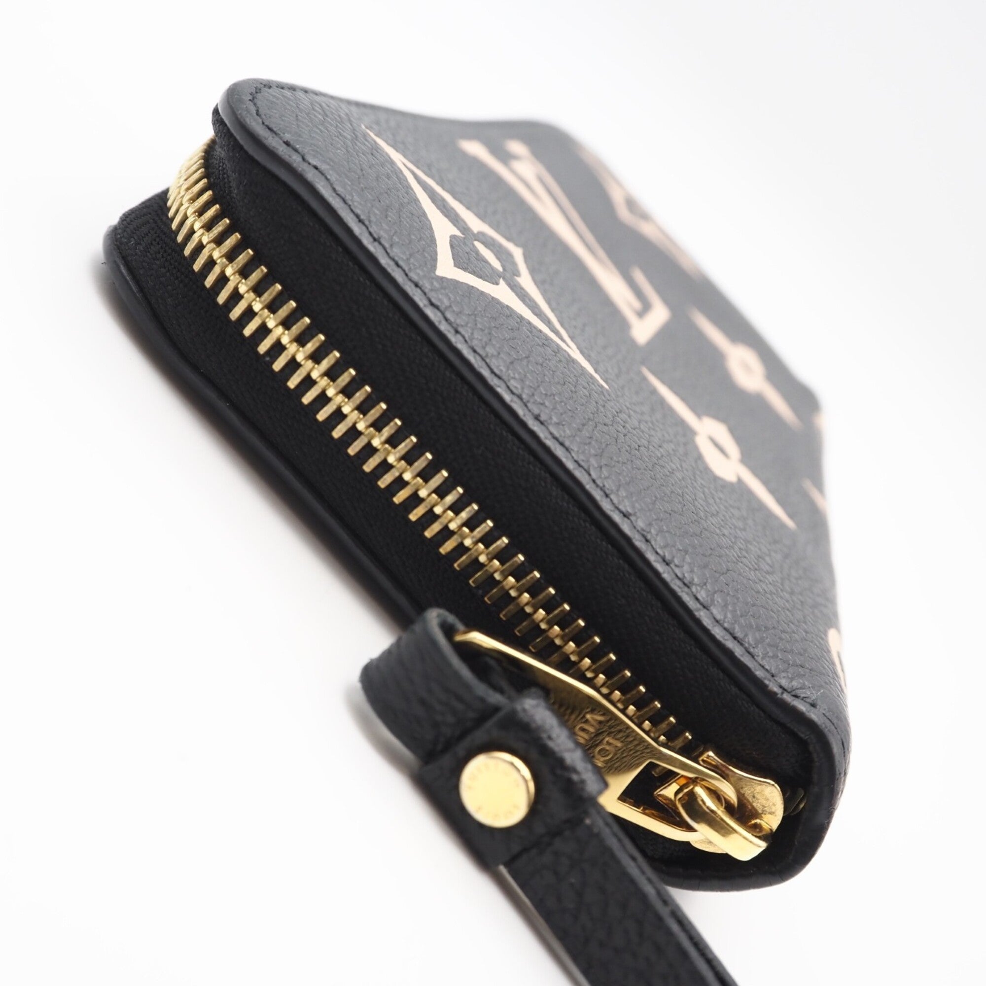 Louis Vuitton Monogram Empreinte Beige Black Long Wallet (Bi-Fold) (Pre-Owned)