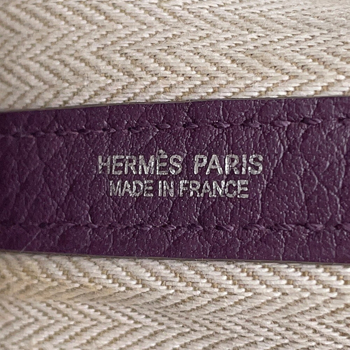 Hermes Cassis Buffalo Leather Handbag Tote Bag (Pre-Owned)