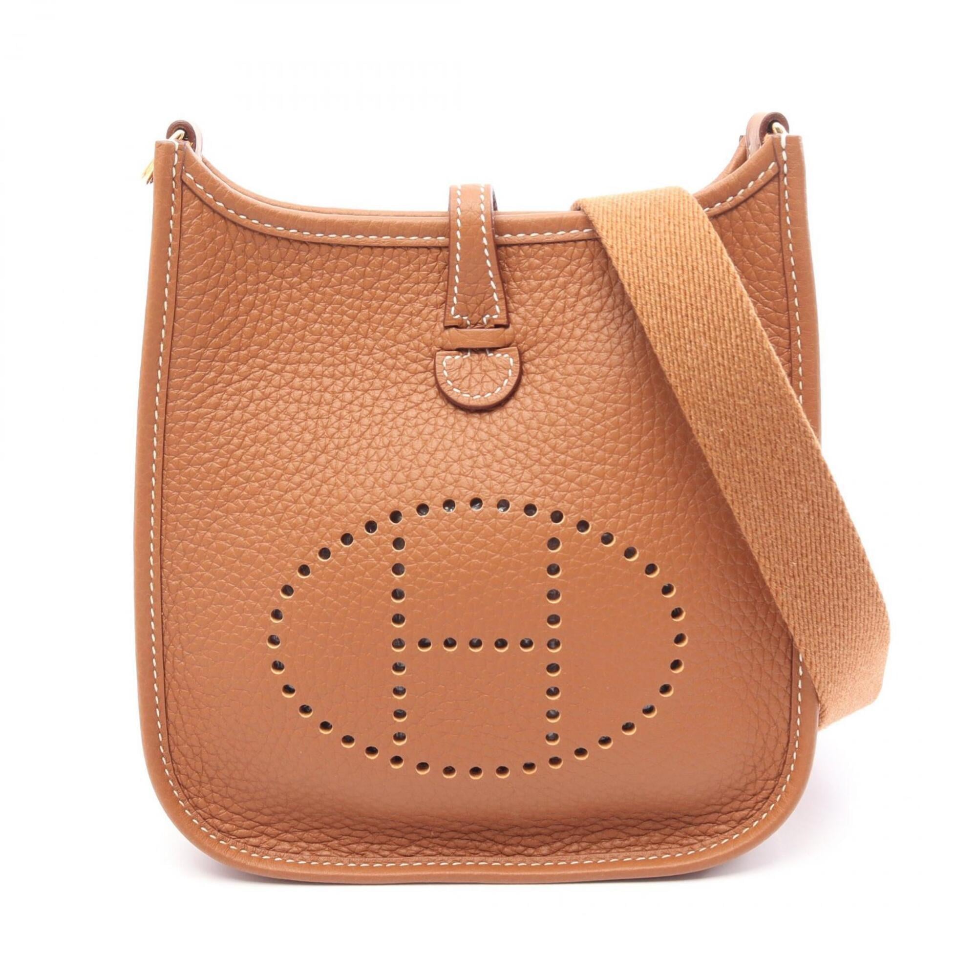 Hermes Brown Taurillon Clemence Leather Shoulder Bag (Pre-Owned)