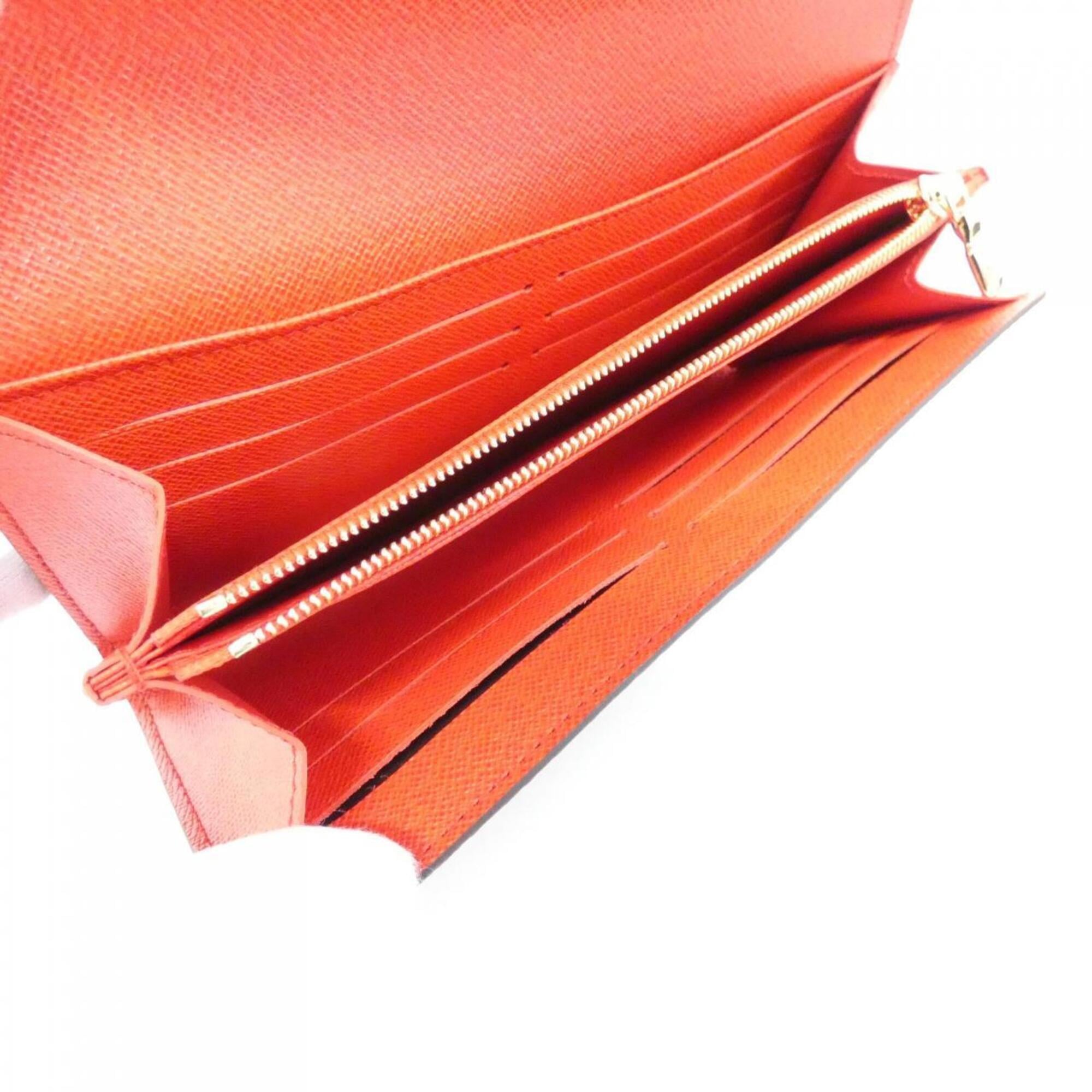 Louis Vuitton Brown Coated Canvas Long Wallet (Bi-Fold) (Pre-Owned)