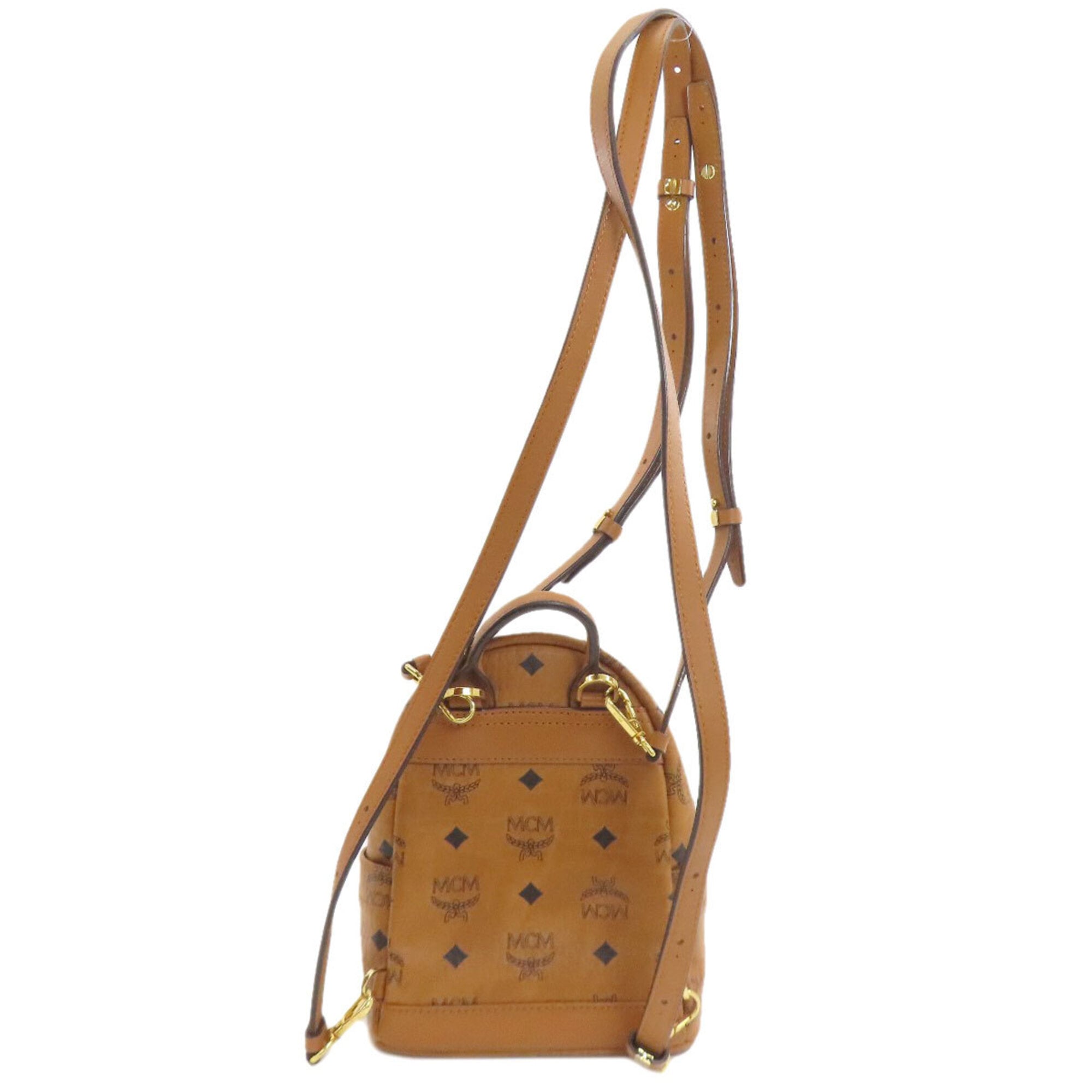 Mcm Brown Pvc Backpack (Pre-Owned)