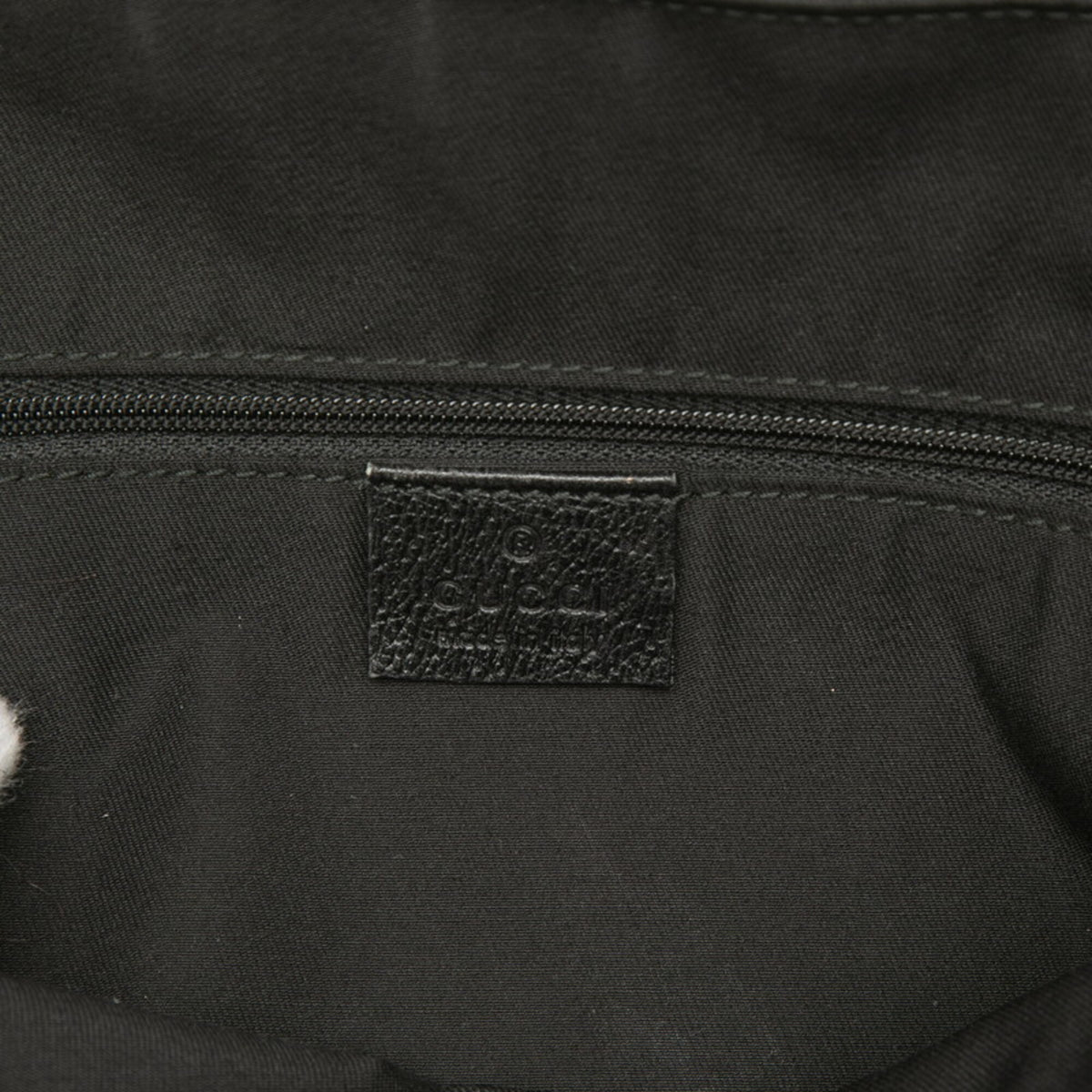 Gucci Black Canvas Leather Handbag Shoulder Bag (Pre-Owned)