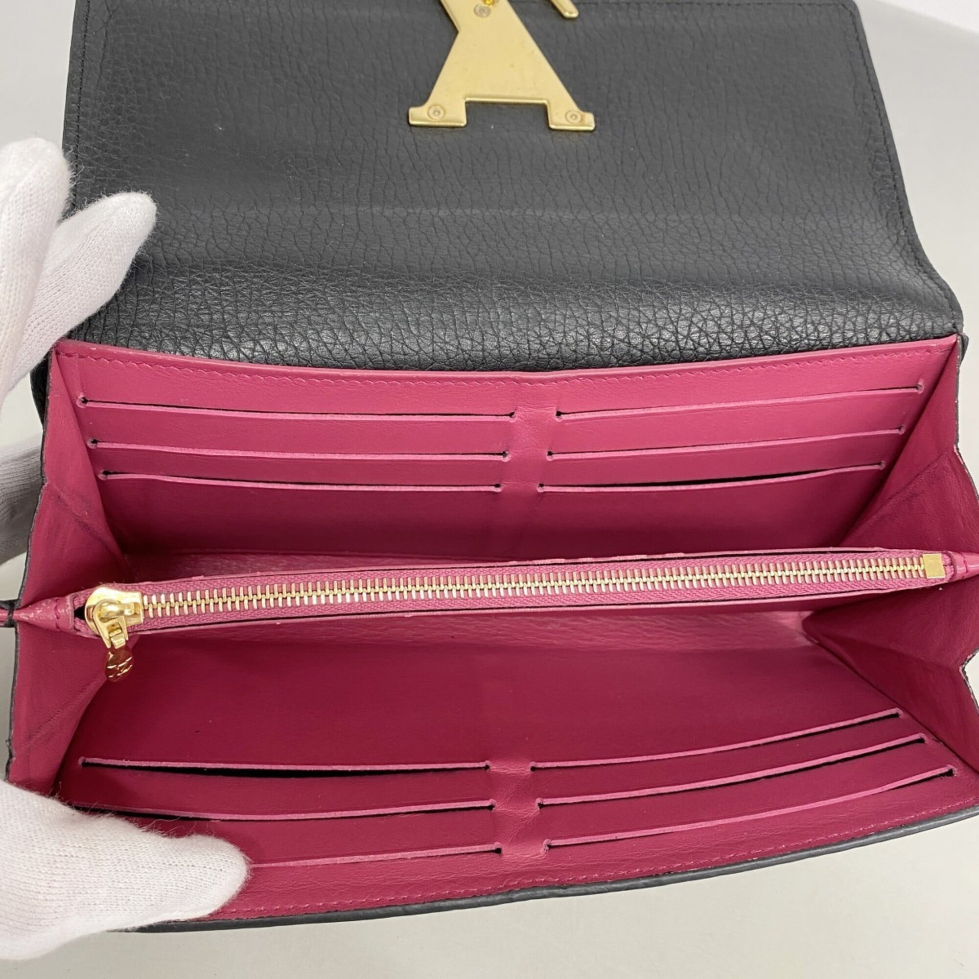 Louis Vuitton Noir Long Wallet (Bi-Fold) (Pre-Owned)