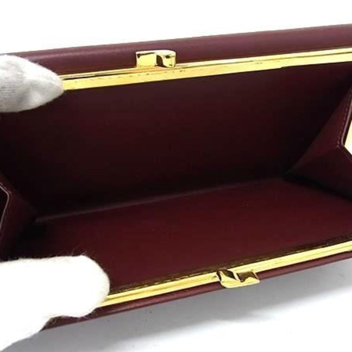 Cartier Must Bordeaux Leather Long Wallet (Bi-Fold) (Pre-Owned)