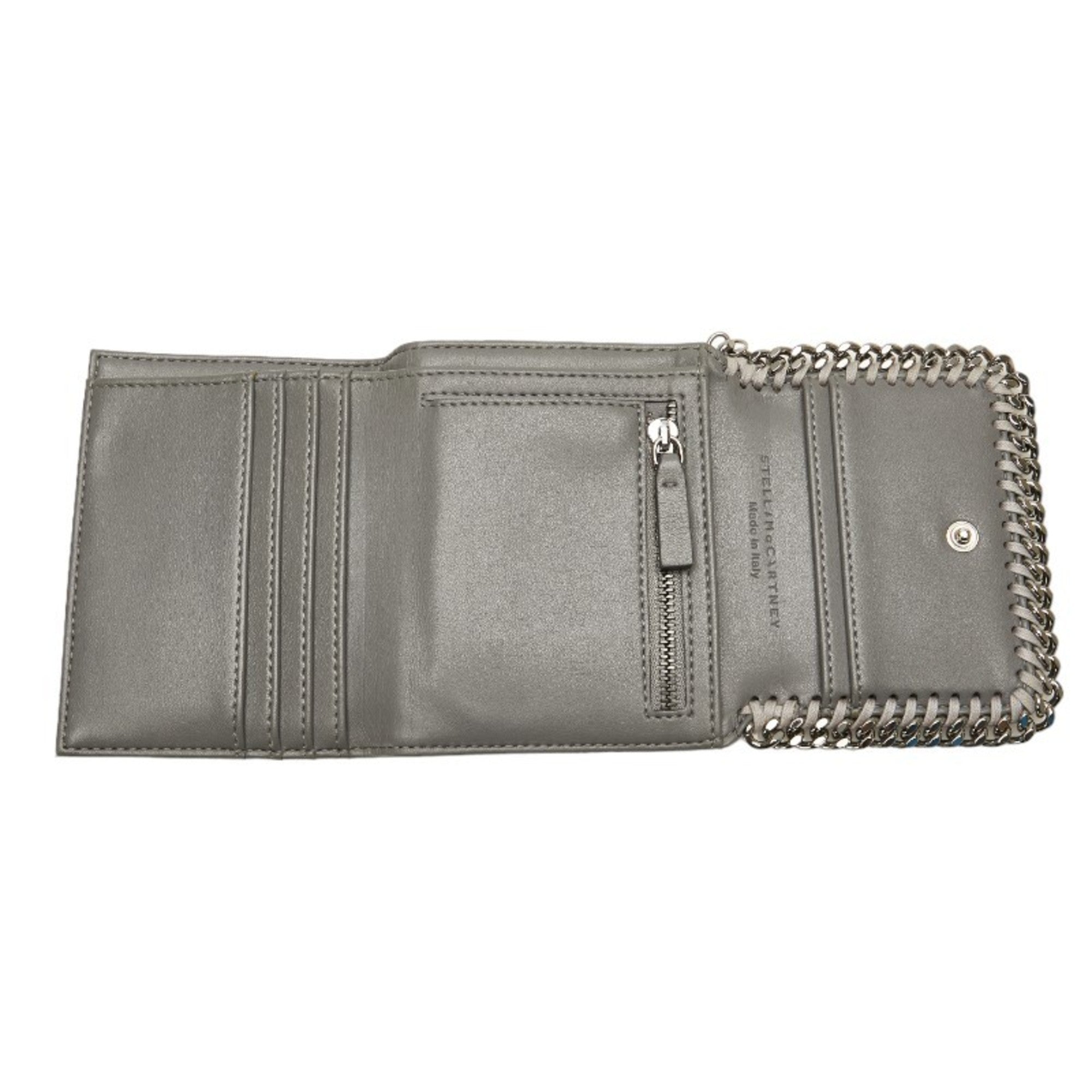 Stella Mccartney Gray Polyester Wallet (Bi-Fold) (Pre-Owned)