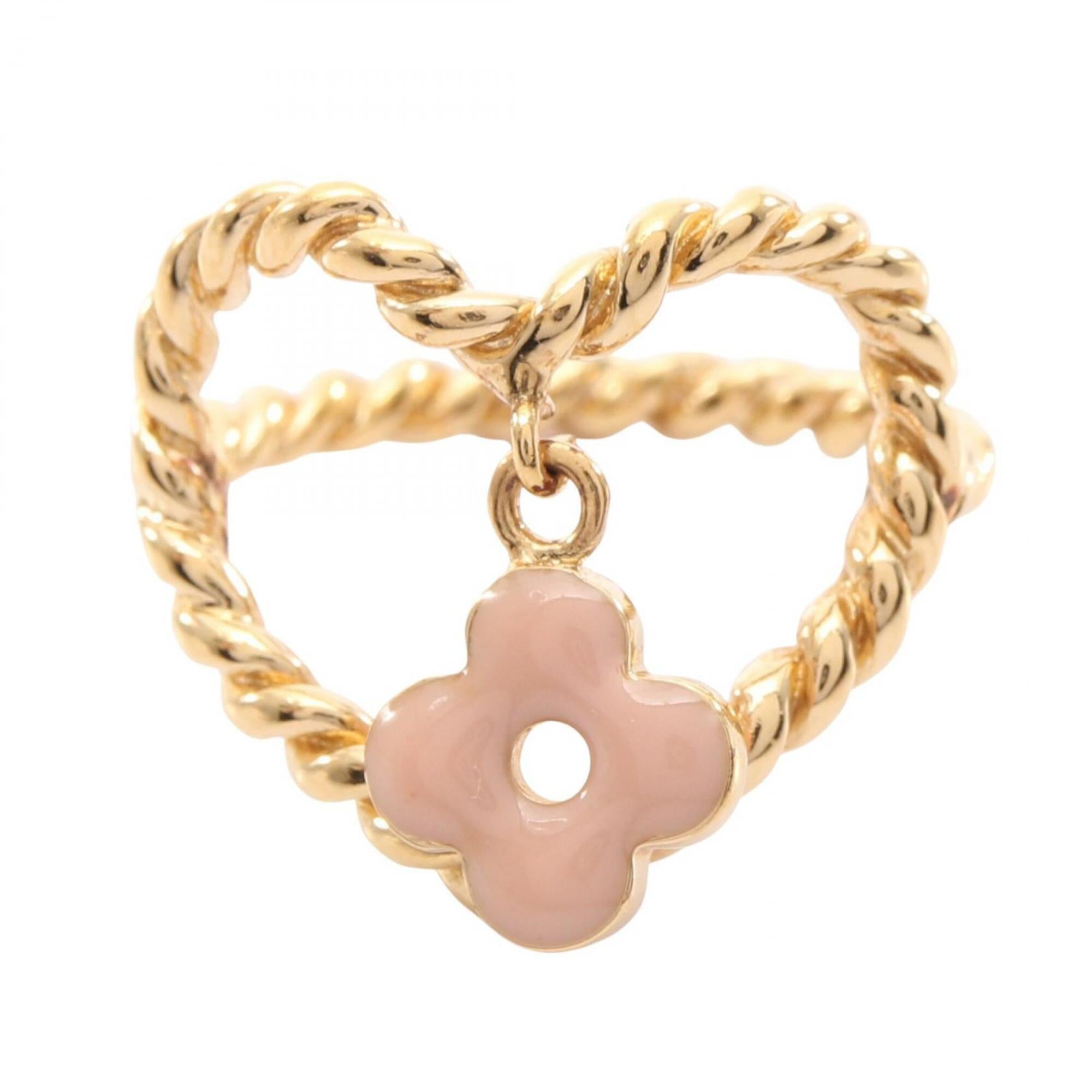 Louis Vuitton Gold Pink Gold Plating Band Ring (Pre-Owned)
