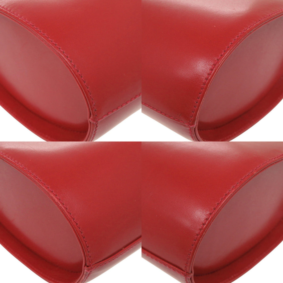 Salvatore Ferragamo Red Color Leather Handbag (Pre-Owned)