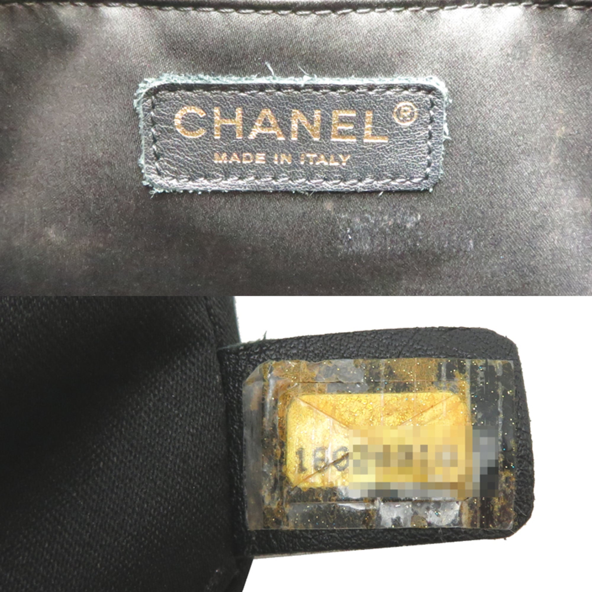 Chanel Black Grained Calfskin Tote Bag (Pre-Owned)