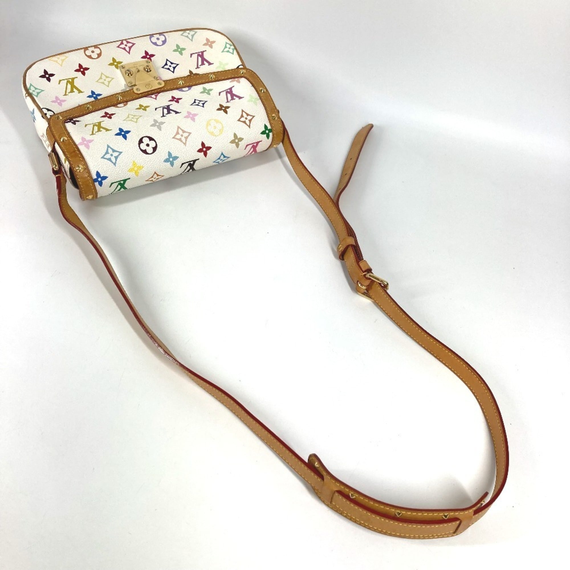 Louis Vuitton Blanc White Monogram Multicolore Pochette Shoulder Bag (Pre-Owned)