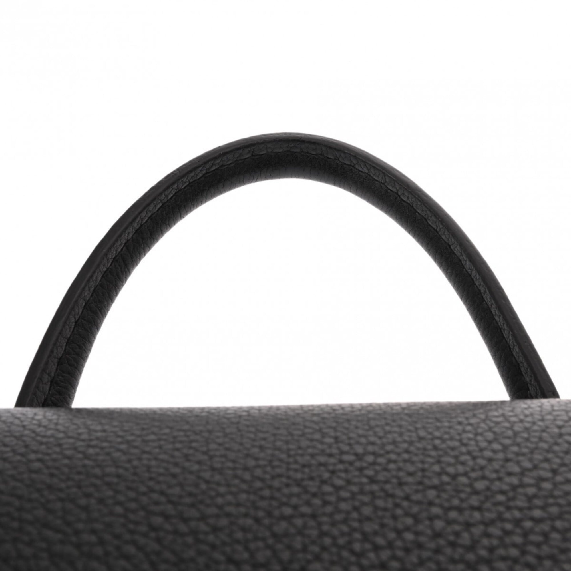 Louis Vuitton Noir Leather Backpack (Pre-Owned)