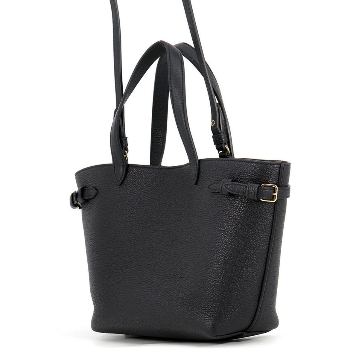Celine Cabas Black Leather Handbag Shoulder Bag (Pre-Owned)
