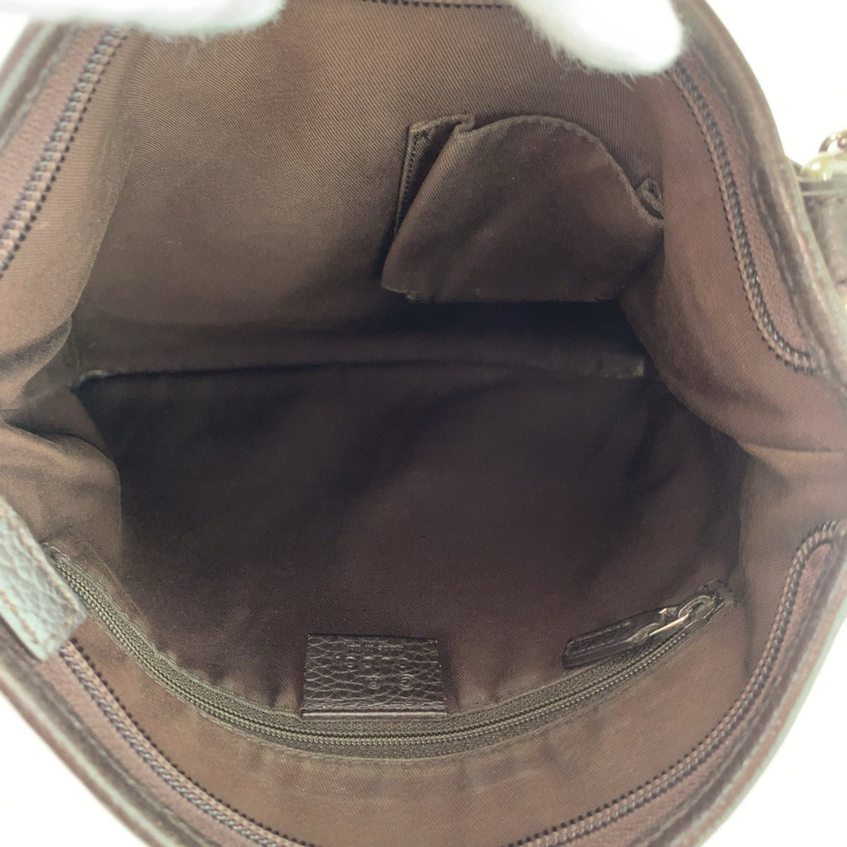 Gucci Brown Nylon Leather Messenger Bag Shoulder Bag (Pre-Owned)