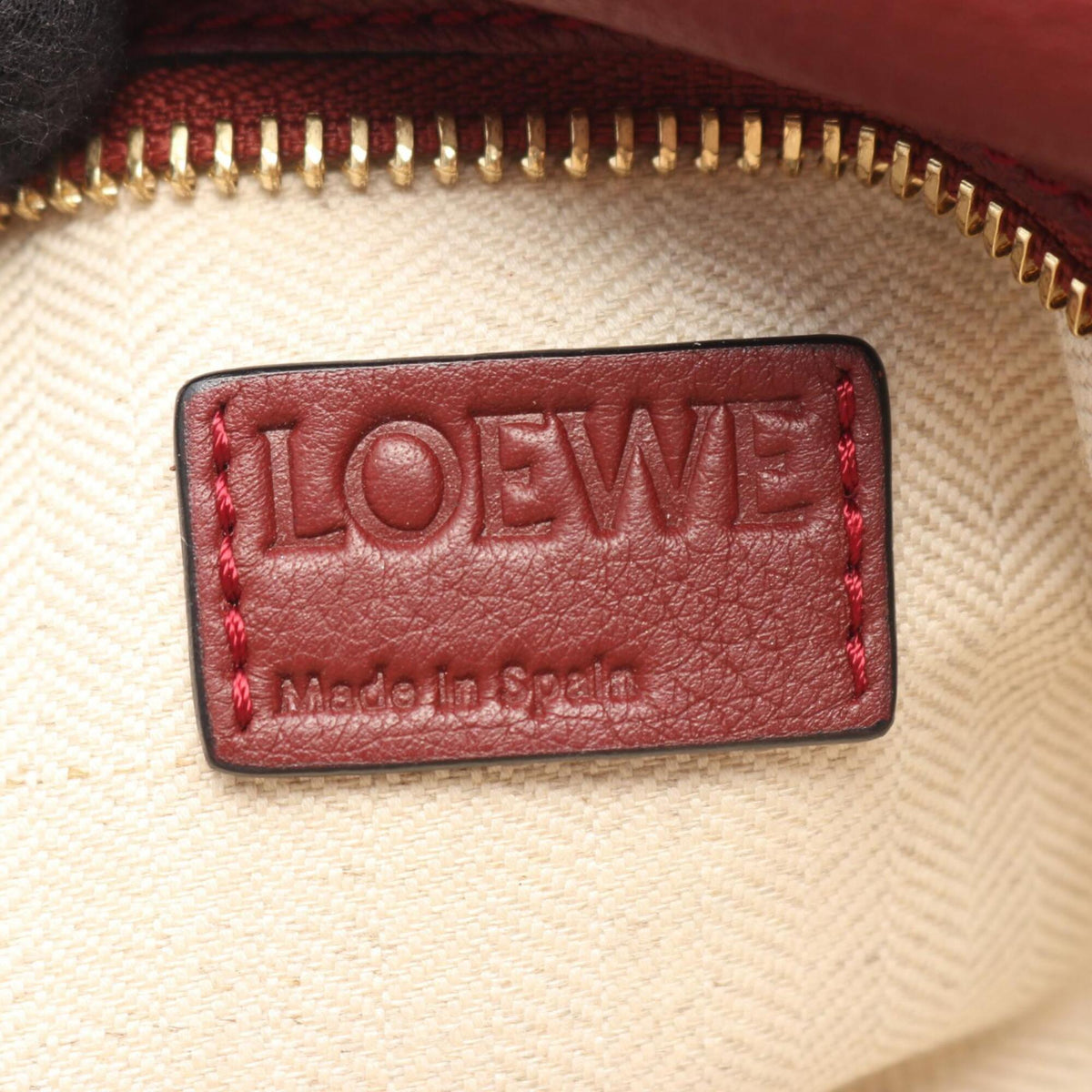 Loewe Bordeaux Suede Clutch Bag Handbag (Pre-Owned)