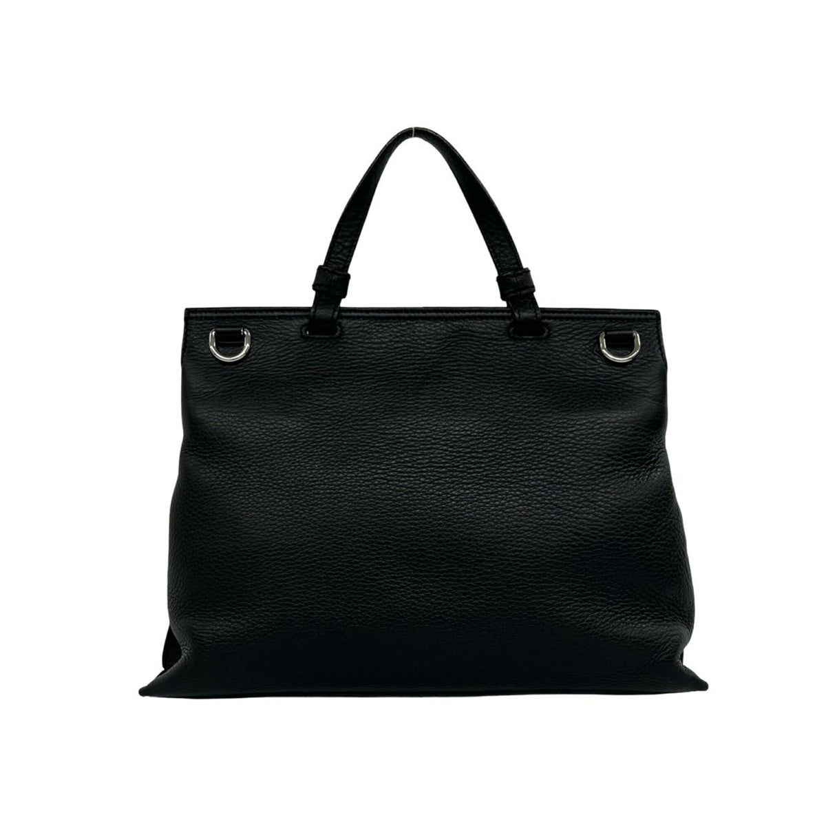 Gucci Black Leather Handbag Shoulder Bag (Pre-Owned)