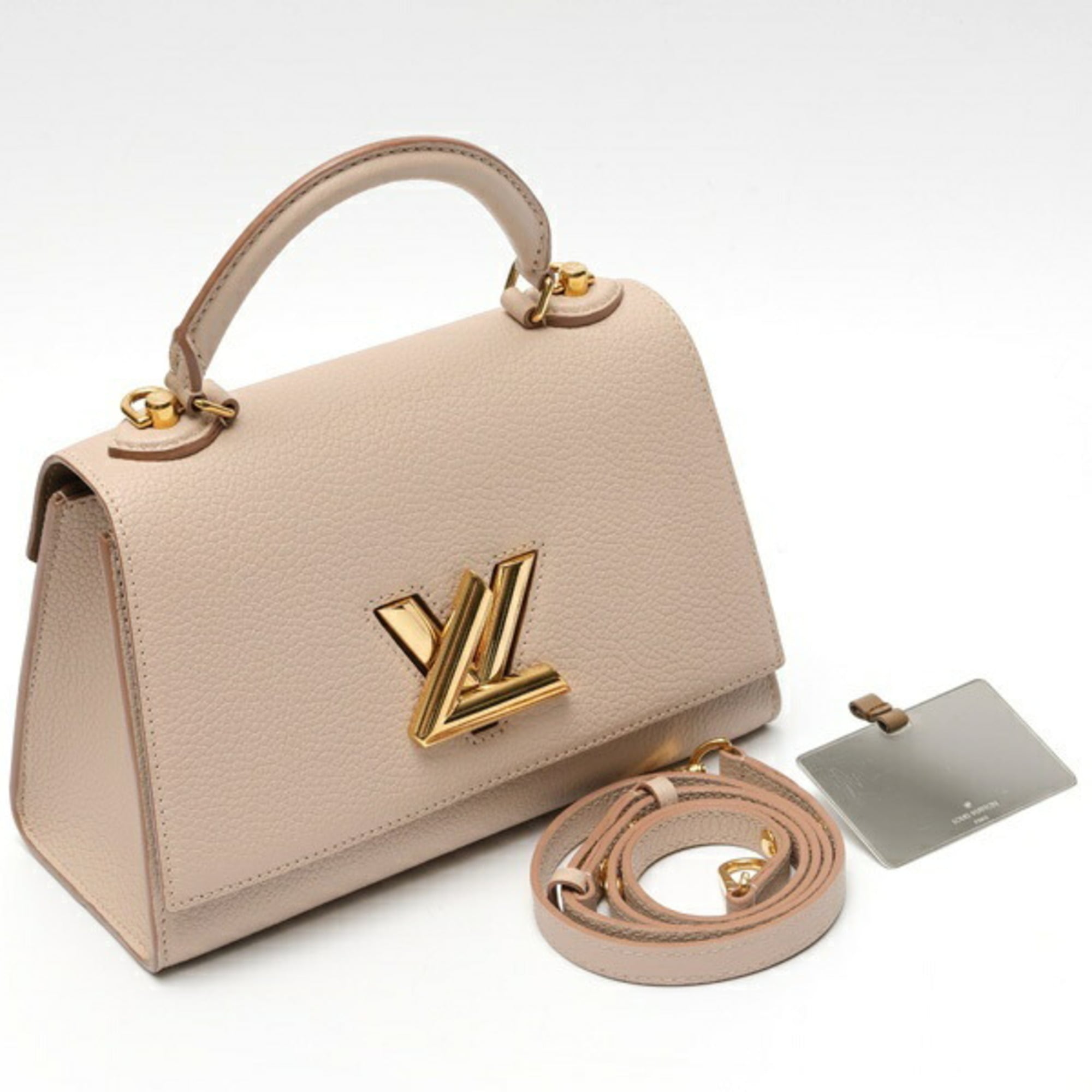 Louis Vuitton Grayish Leather Handbag (Pre-Owned)