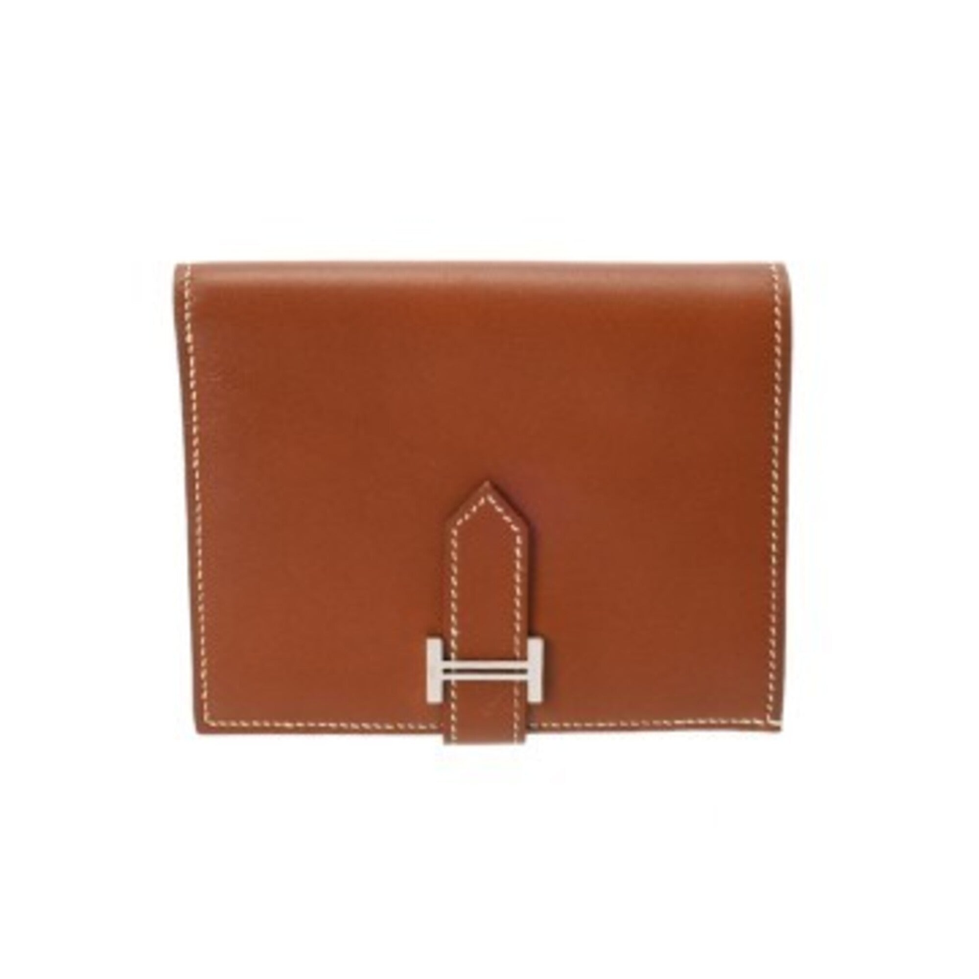 Hermes Fauve Leather Wallet (Bi-Fold) (Pre-Owned)