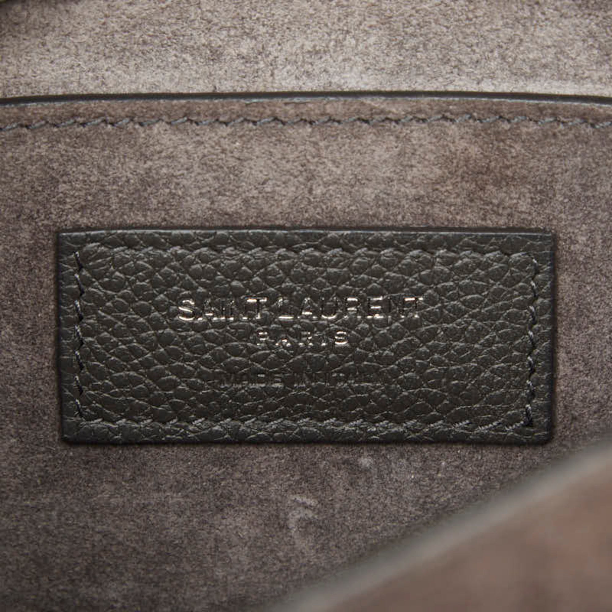 Saint Laurent Gray Leather Shoulder Bag (Pre-Owned)