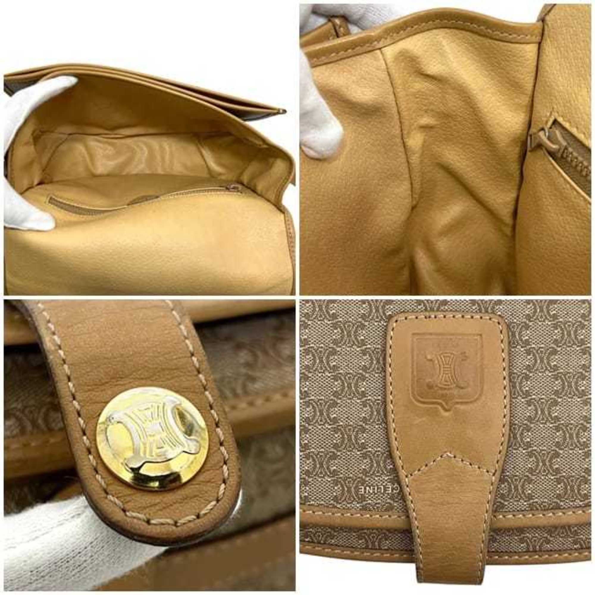 Celine Beige Pvc Leather Shoulder Bag (Pre-Owned)