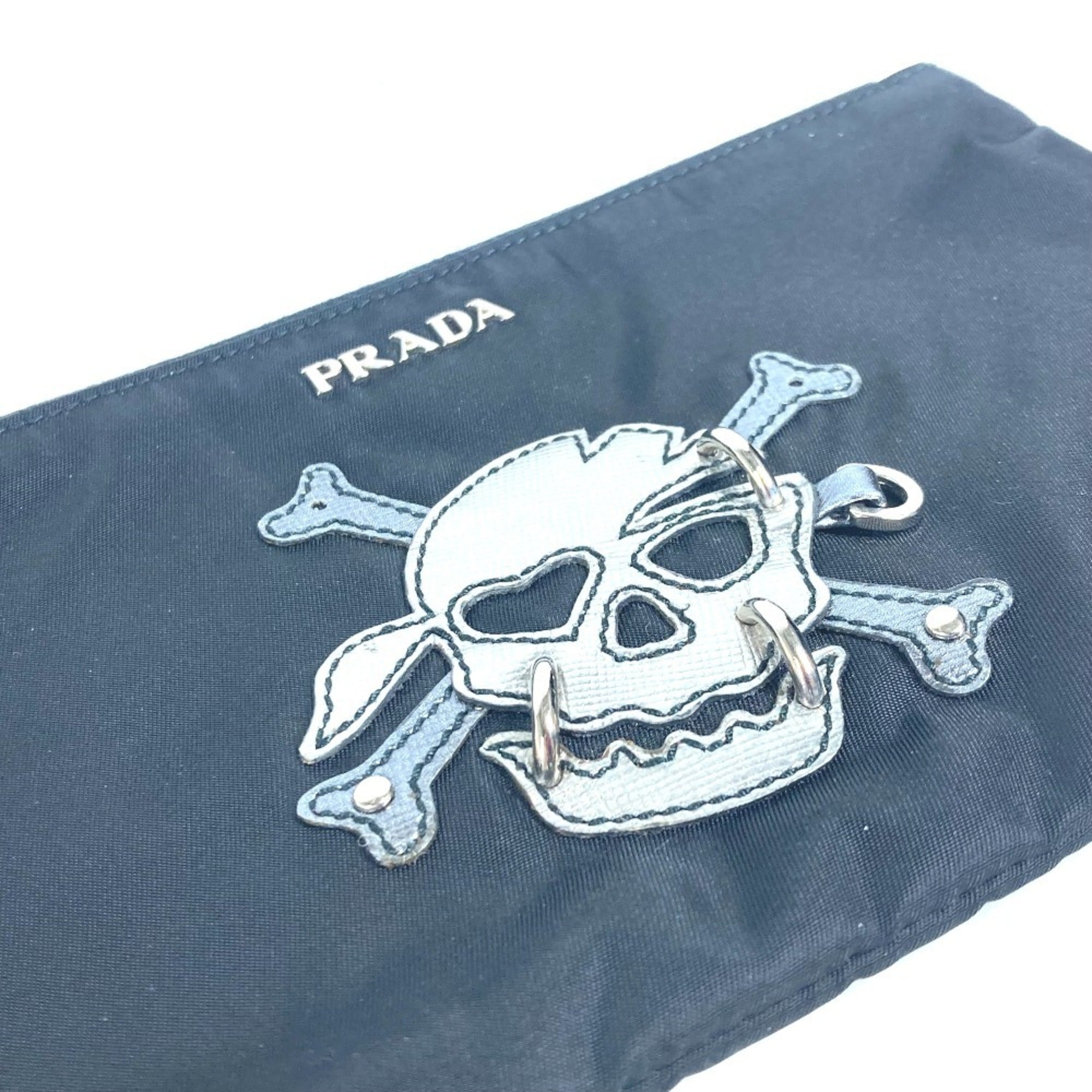Prada Black Nylon Clutch Bag Pouch (Pre-Owned)