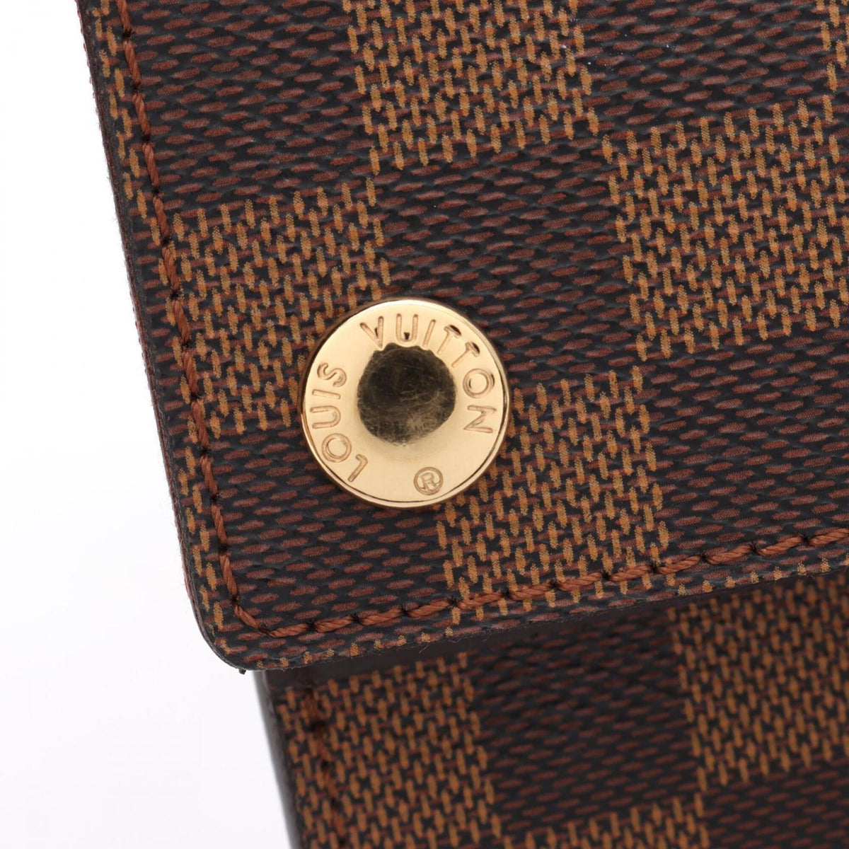 Louis Vuitton Brown Damier Canvas Coated Canvas Leather Handbag Shoulder Bag (Pre-Owned)