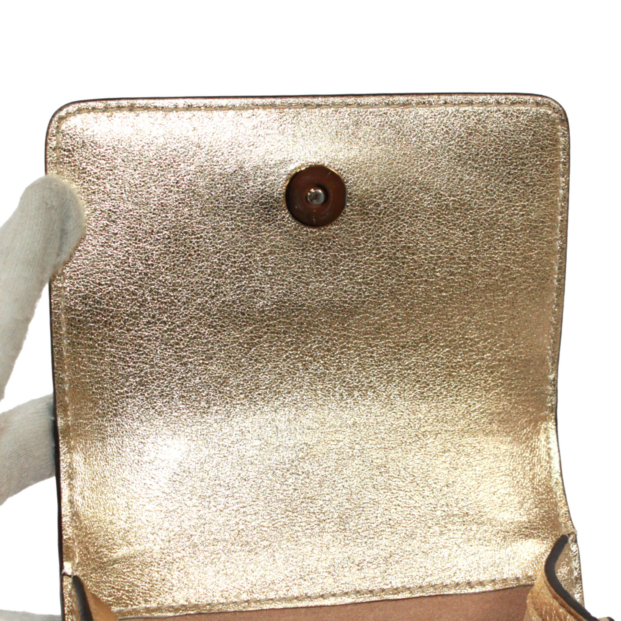 Jimmy Choo Gold Leather Shoulder Bag (Pre-Owned)