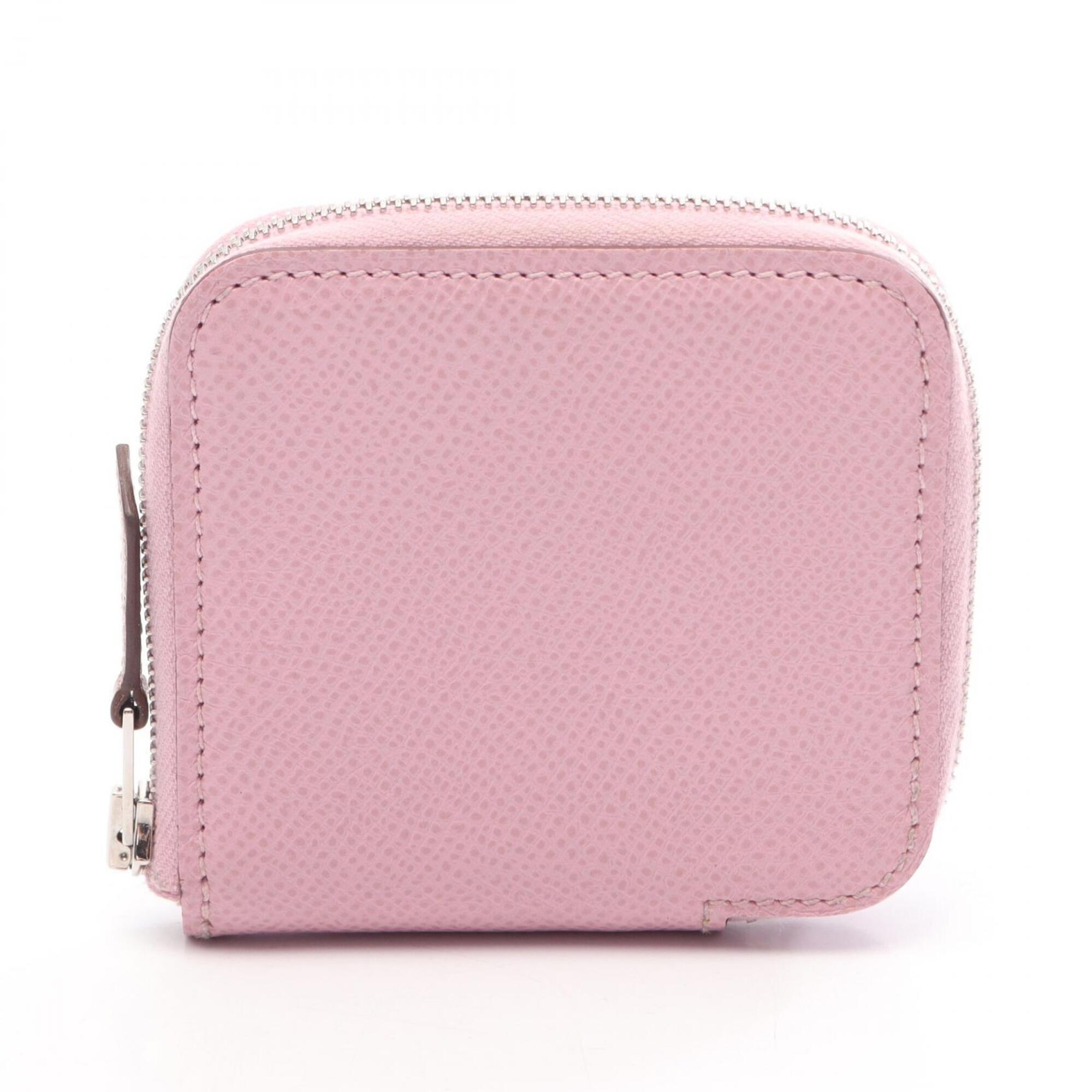 Hermes Pink Epsom Leather Leather Coin Purse/Coin Case (Pre-Owned)