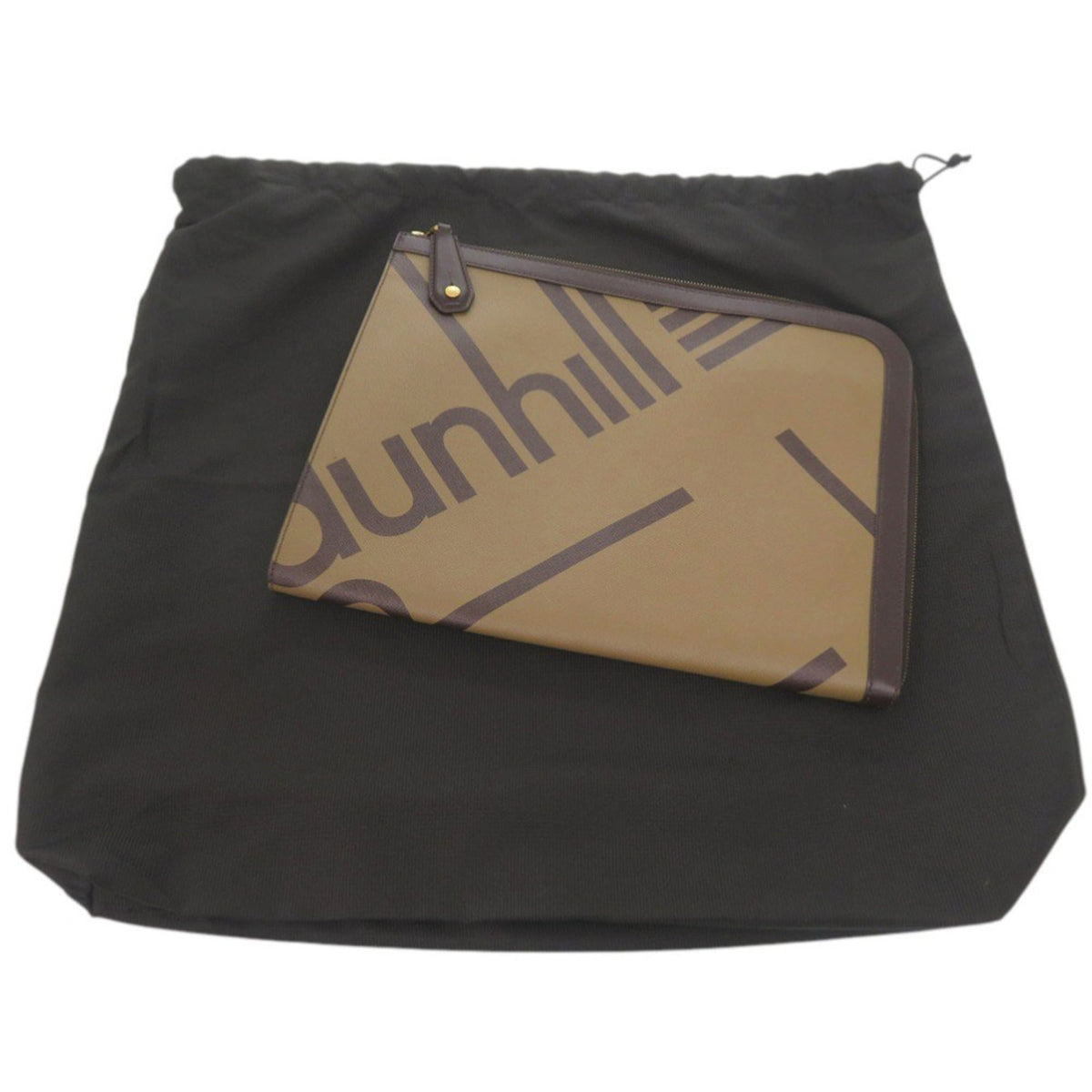 Dunhill Brown Leather Clutch Bag (Pre-Owned)