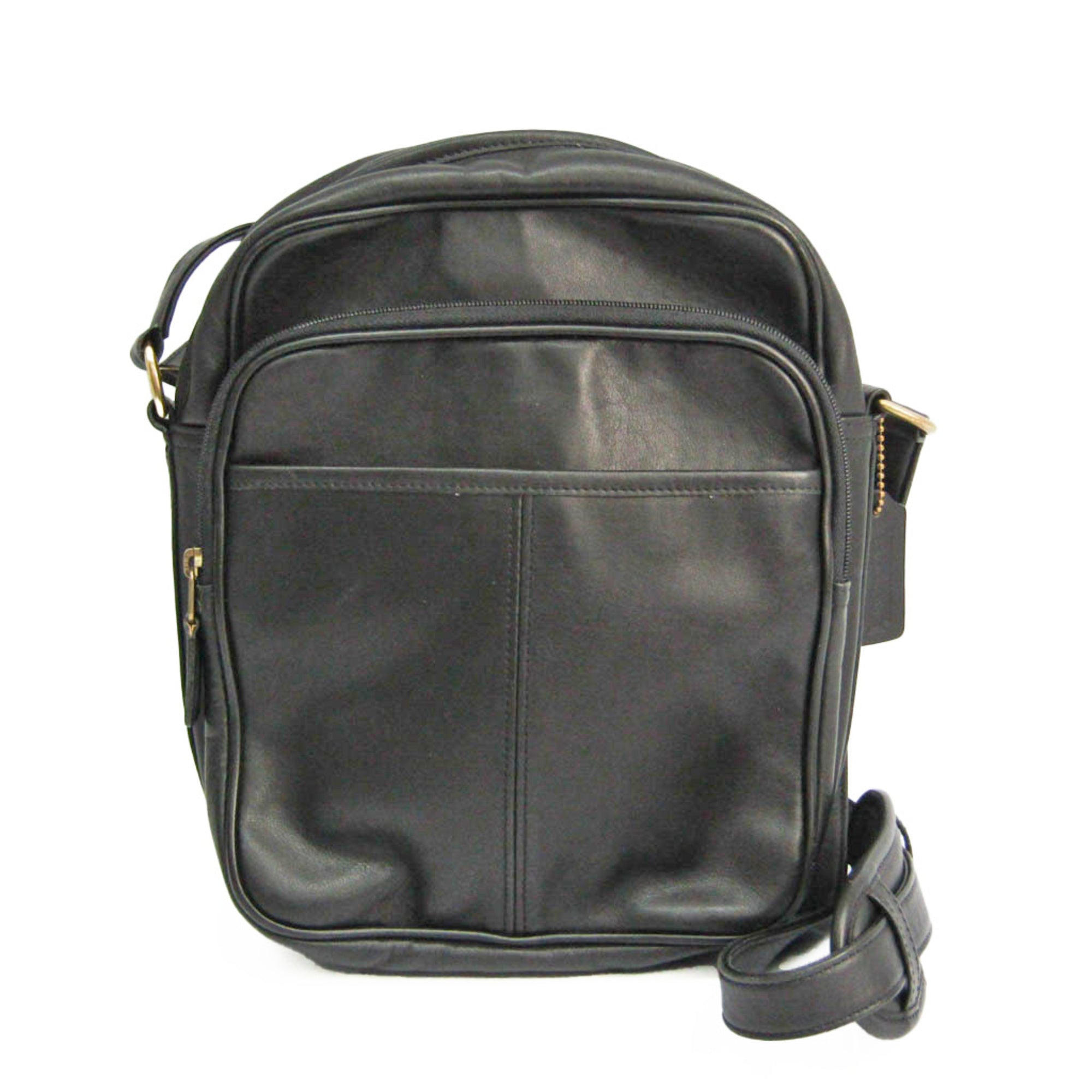 Coach Black Leather Shoulder Bag (Pre-Owned)