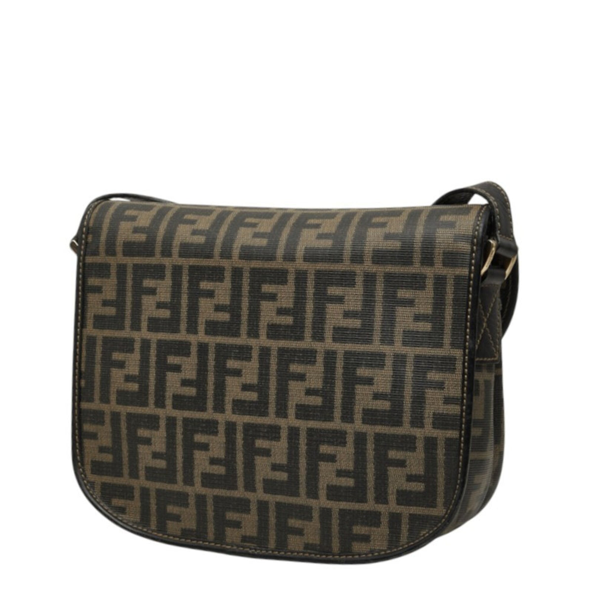 Fendi Brown Leather Shoulder Bag (Pre-Owned)