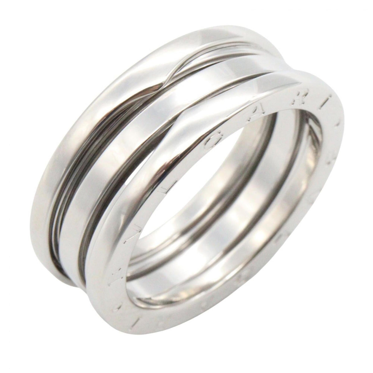 Bvlgari Silver White Gold (18K) Band Ring (Pre-Owned)