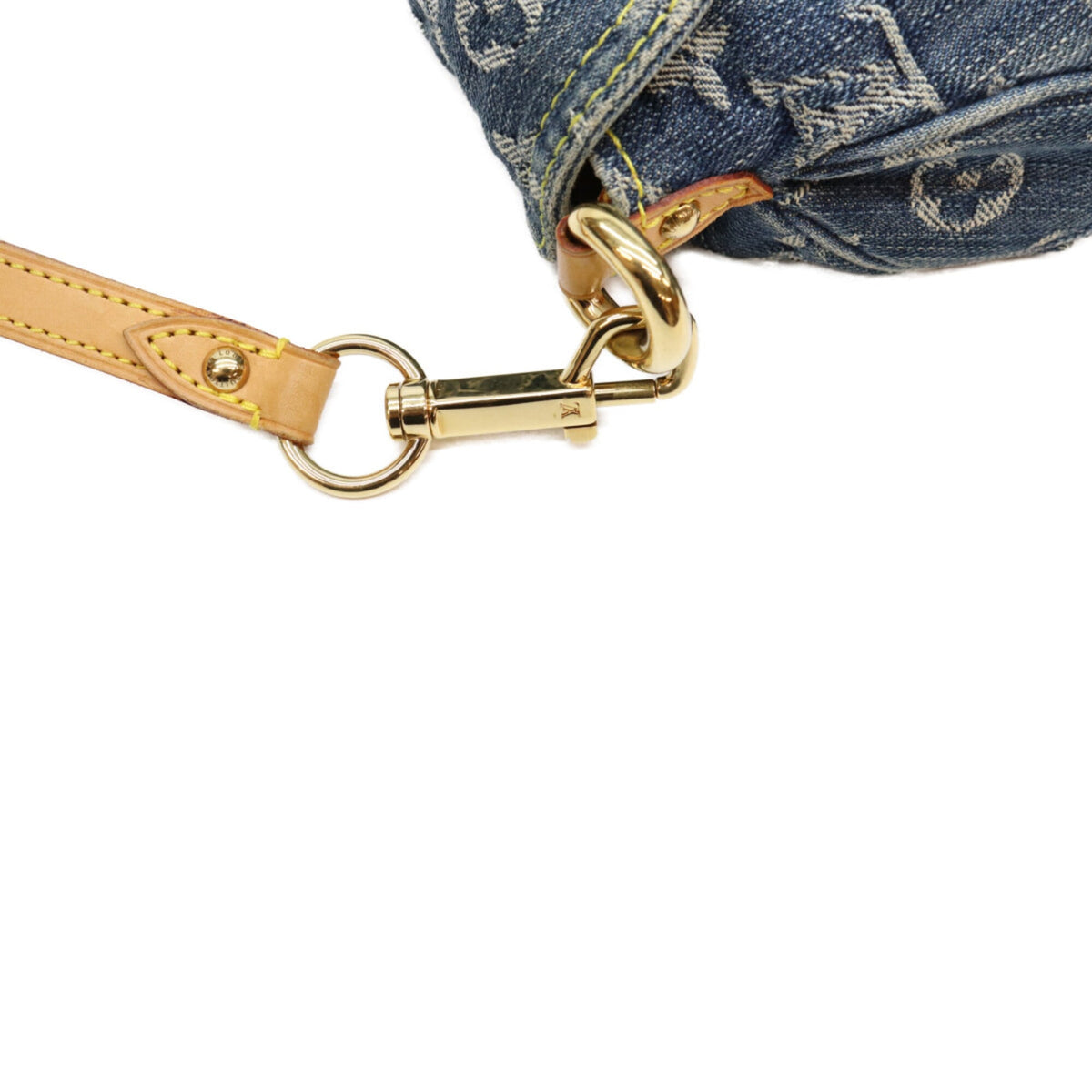 Louis Vuitton Gold Monogram Denim Shoulder Bag (Pre-Owned)