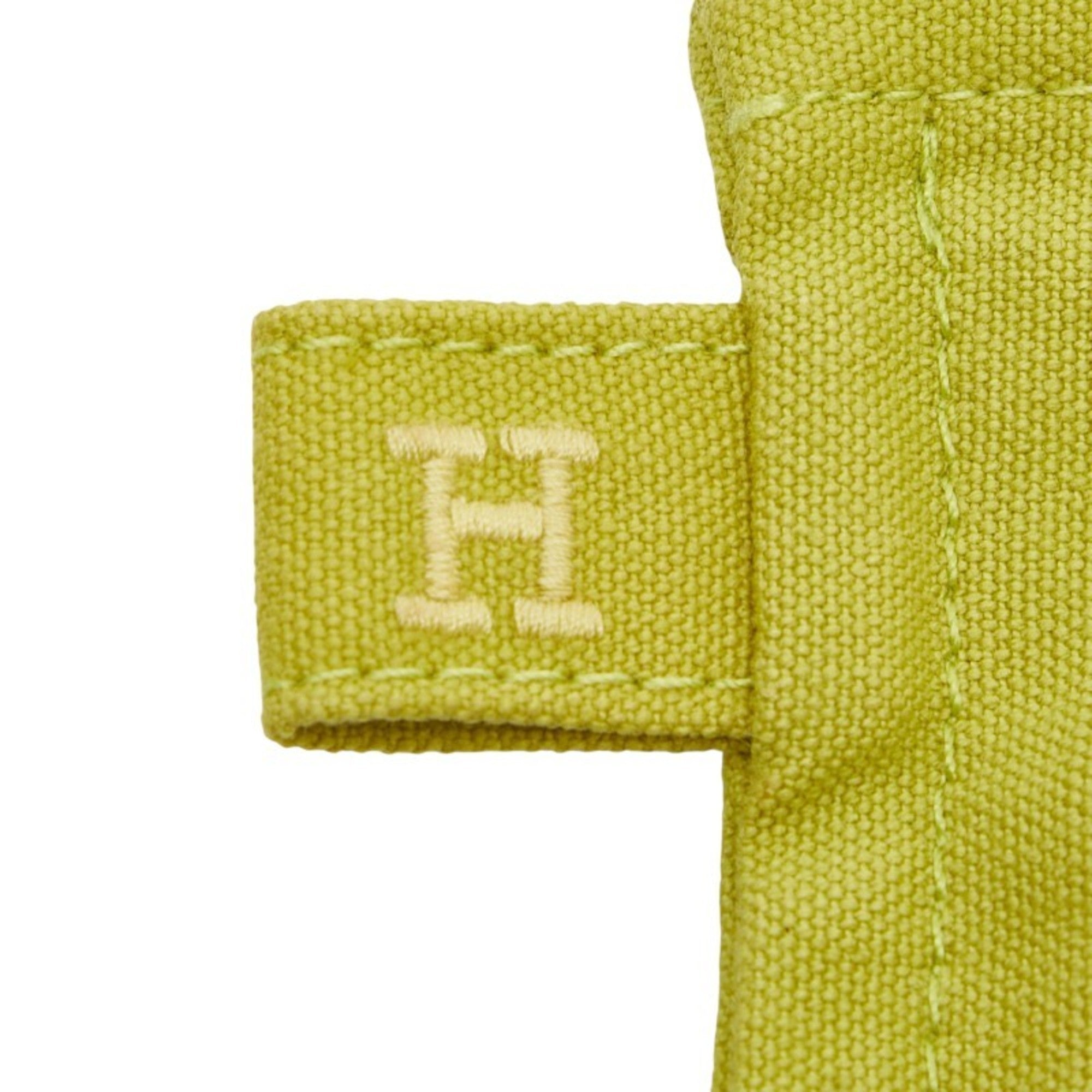 Hermes Green Cotton Pouch (Pre-Owned)