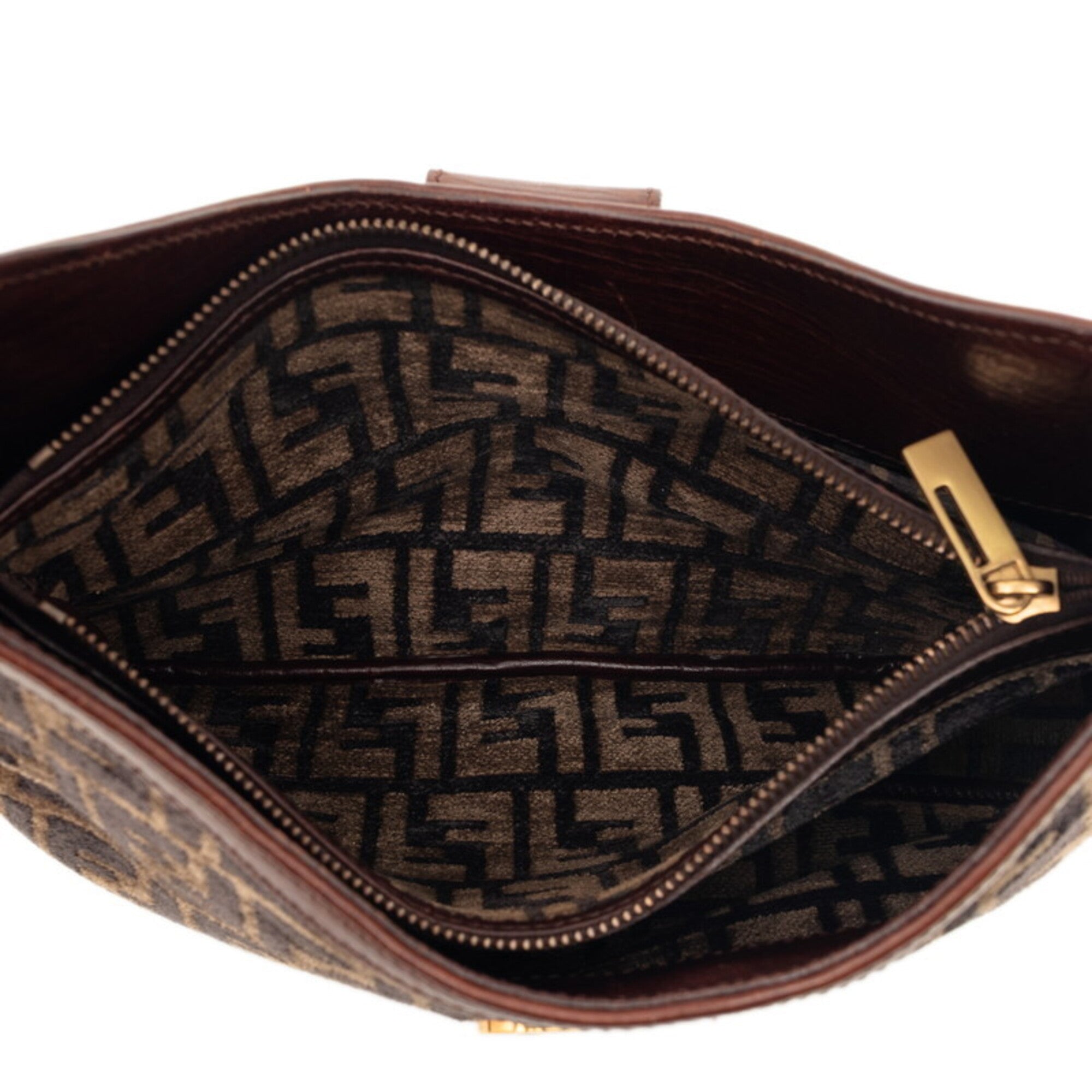 Fendi Brown Leather Shoulder Bag (Pre-Owned)