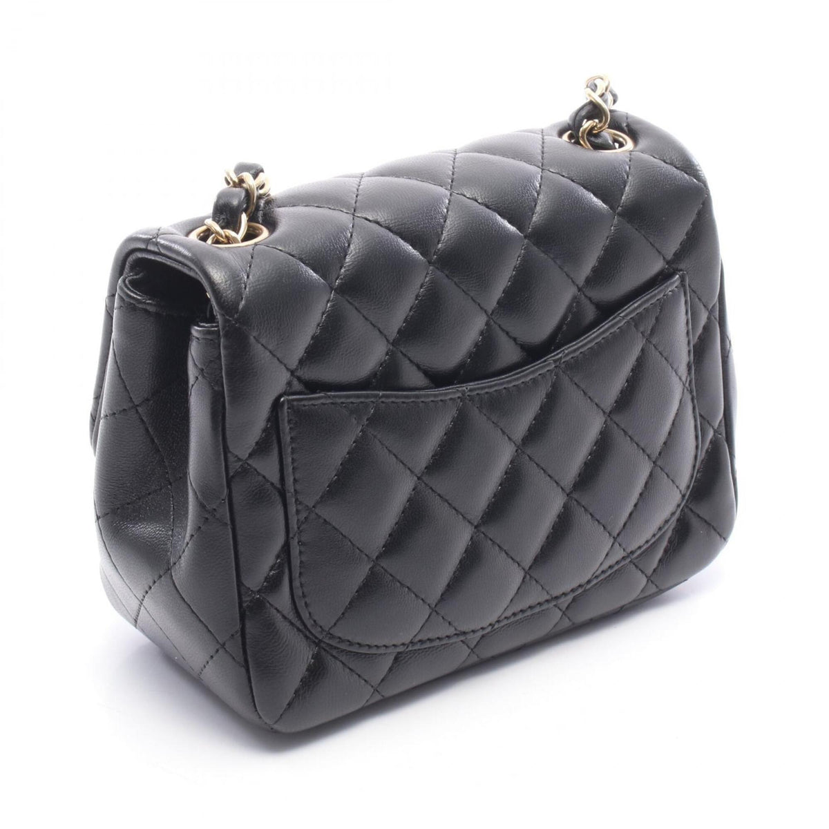 Chanel Black Leather Handbag Shoulder Bag (Pre-Owned)