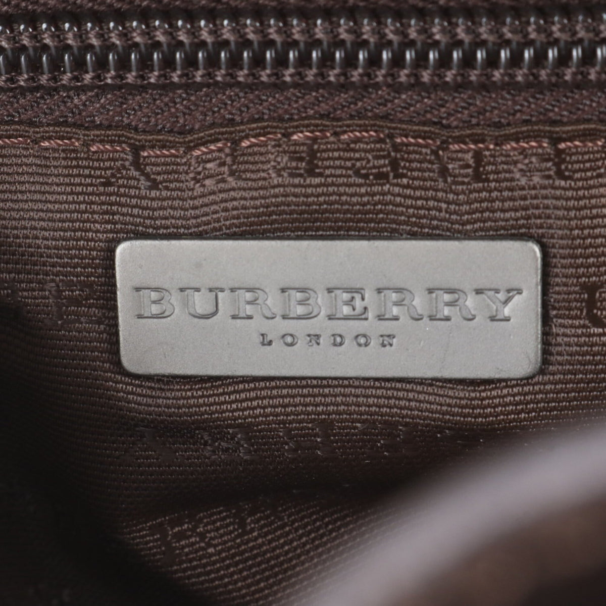 Burberry Beige Leather Coated Canvas Handbag Tote Bag (Pre-Owned)