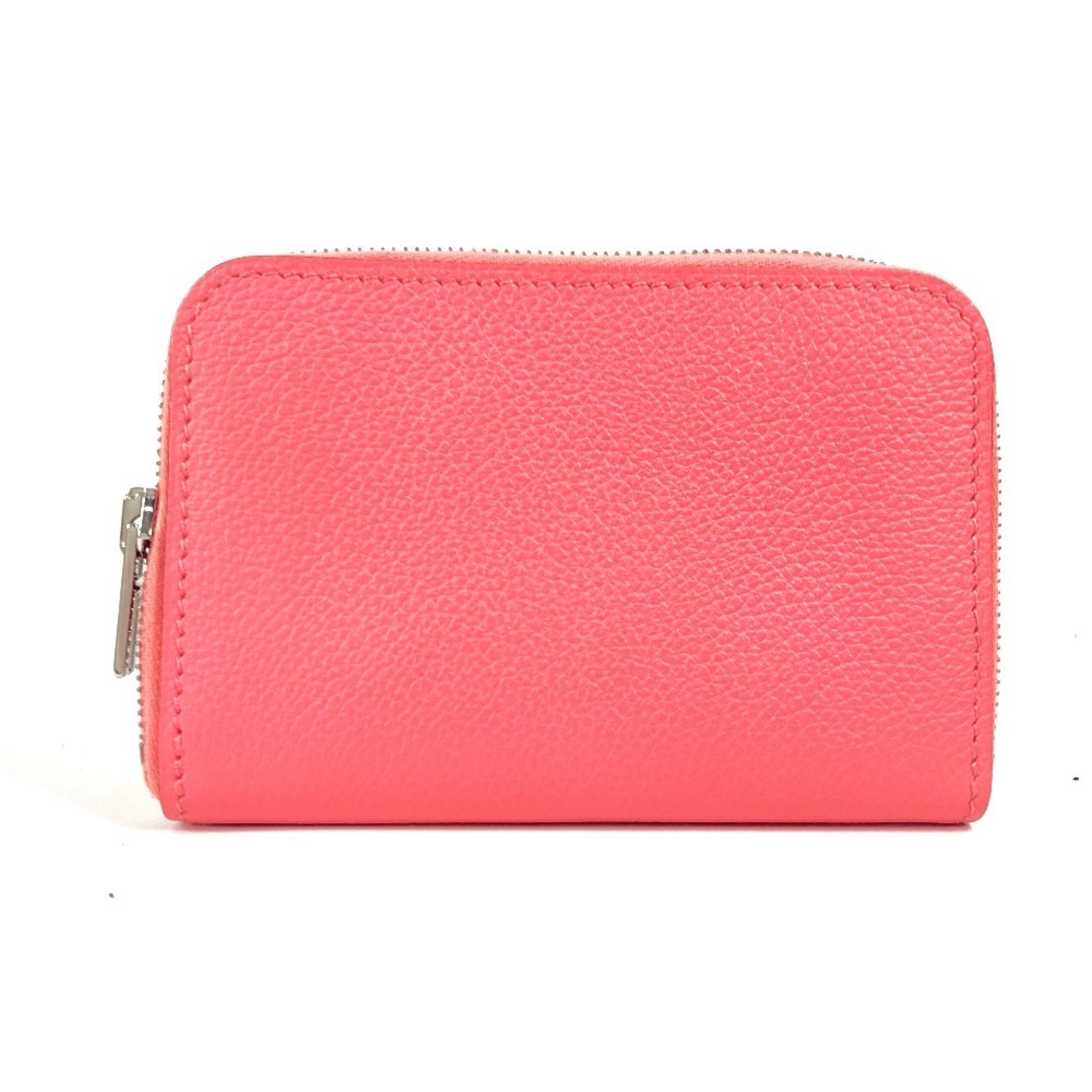 Hermes Pink Leather Coin Purse/Coin Case (Pre-Owned)