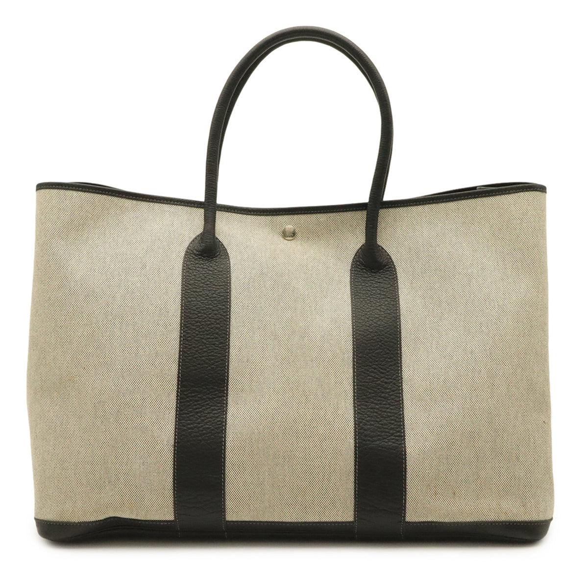 Hermes Black Gray Yellow Toile H Shoulder Bag Tote Bag (Pre-Owned)