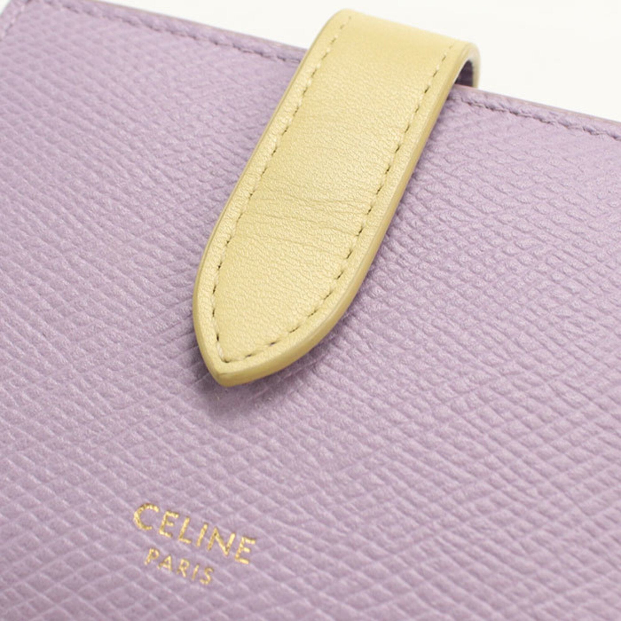 Celine Purple Leather Wallet (Bi-Fold) (Pre-Owned)