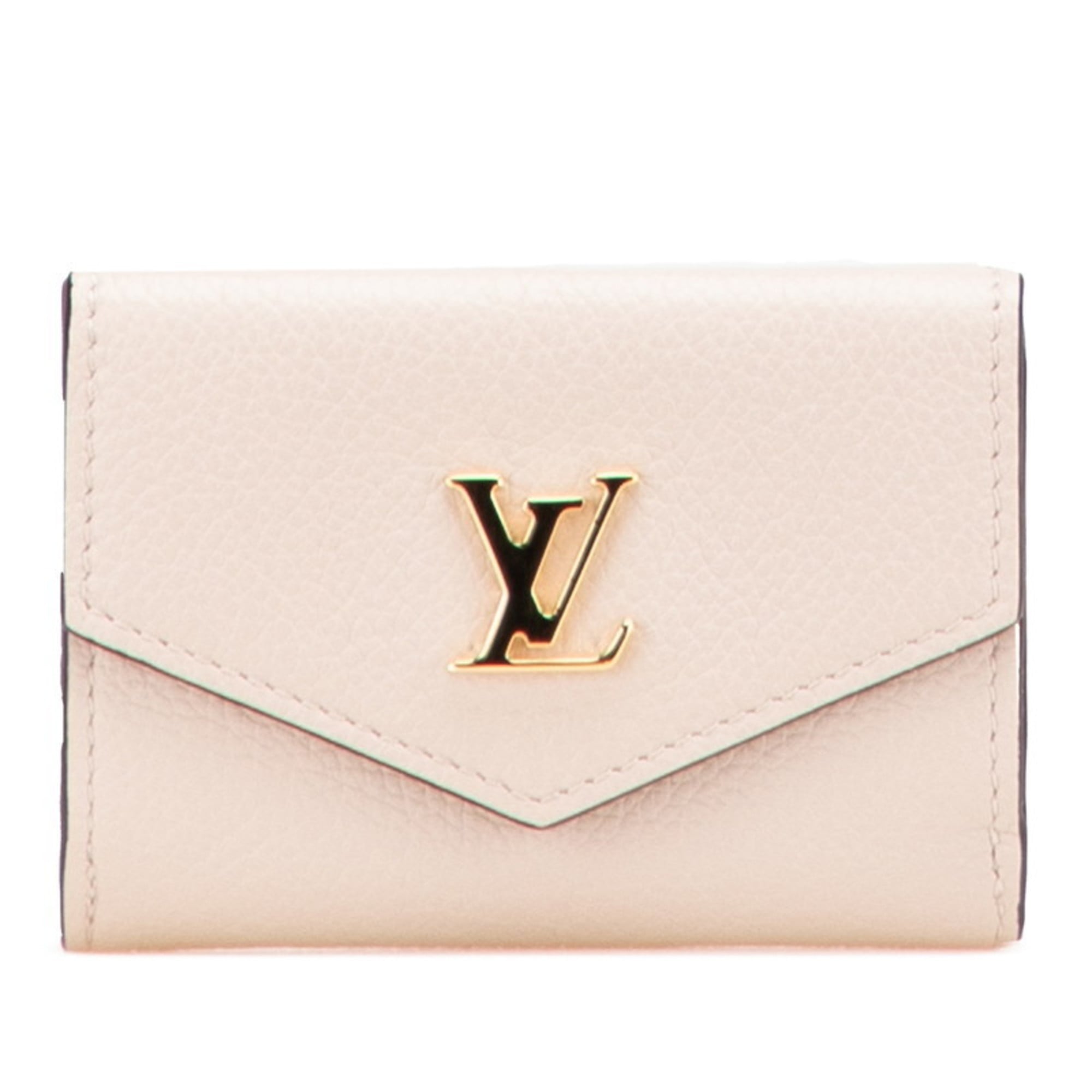 Louis Vuitton Grayish Leather Wallet (Tri-Fold) (Pre-Owned)