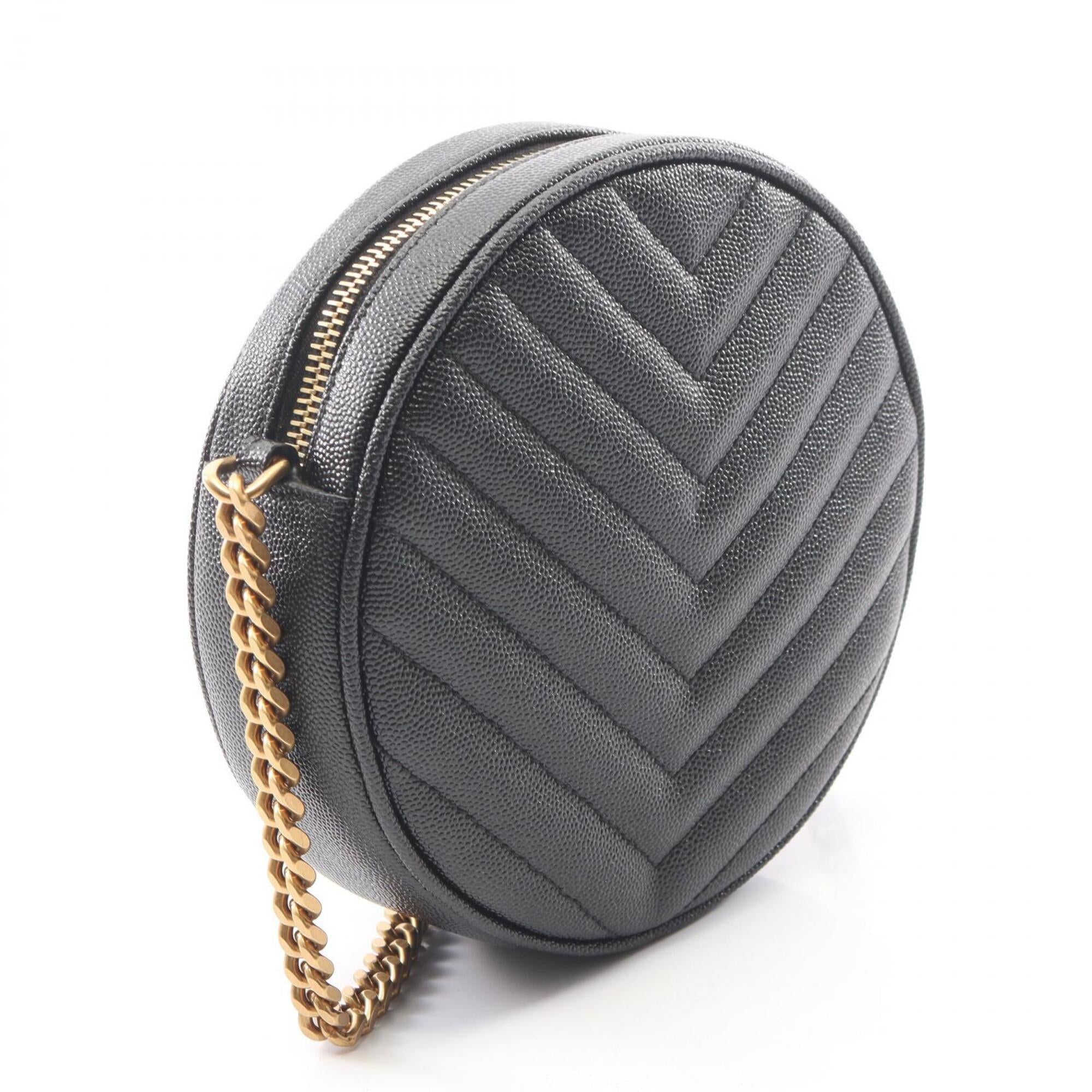 Yves Saint Laurent Black Leather Handbag Shoulder Bag (Pre-Owned)