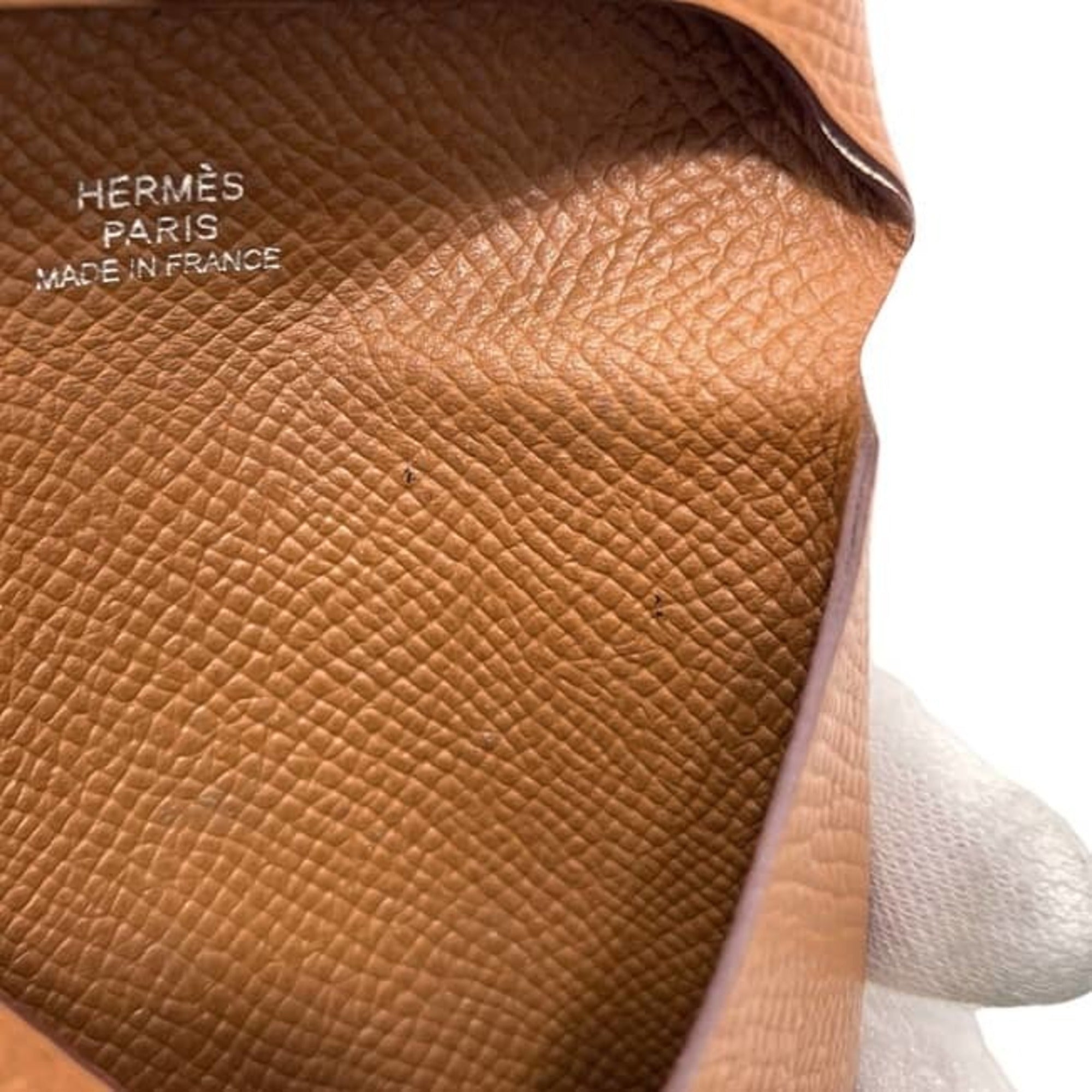 Hermes Brown Epsom Leather Coin Purse/Coin Case (Pre-Owned)