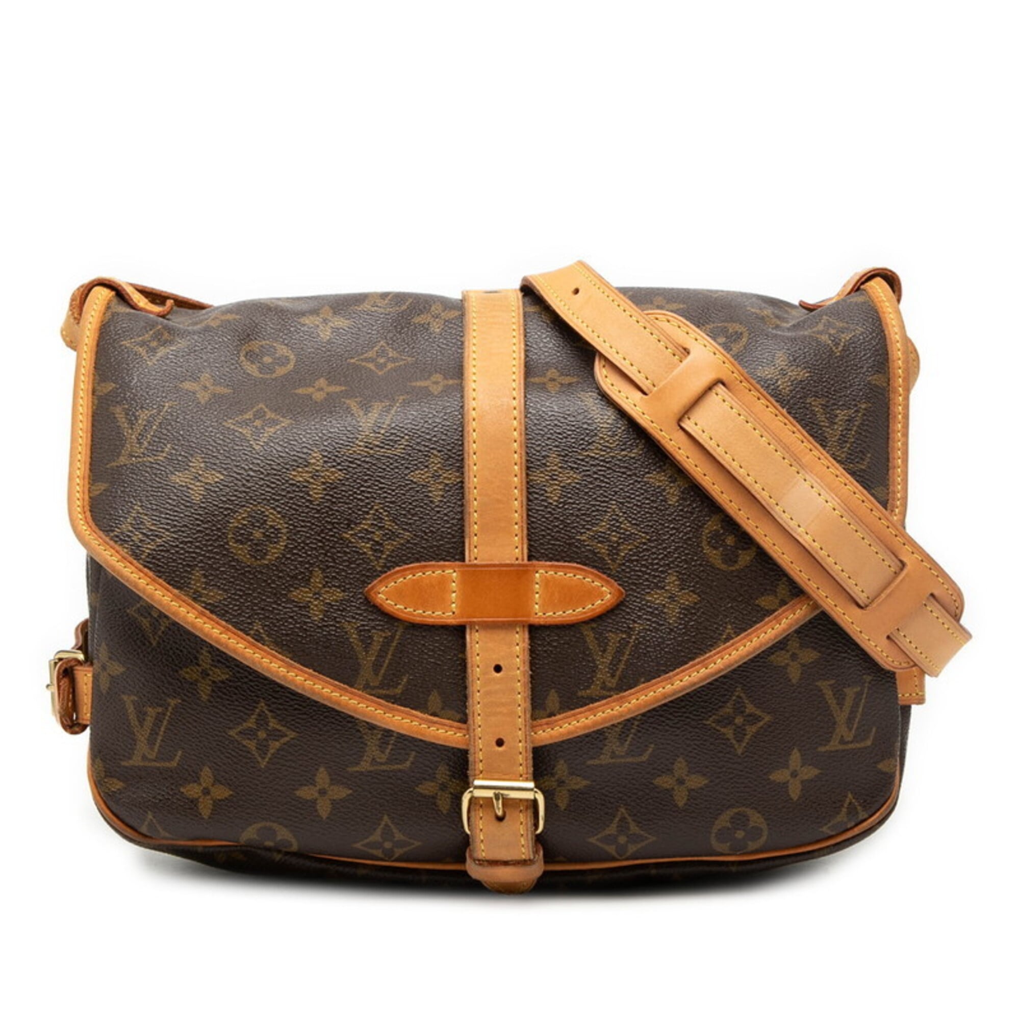 Louis Vuitton Brown Pvc Leather Shoulder Bag (Pre-Owned)