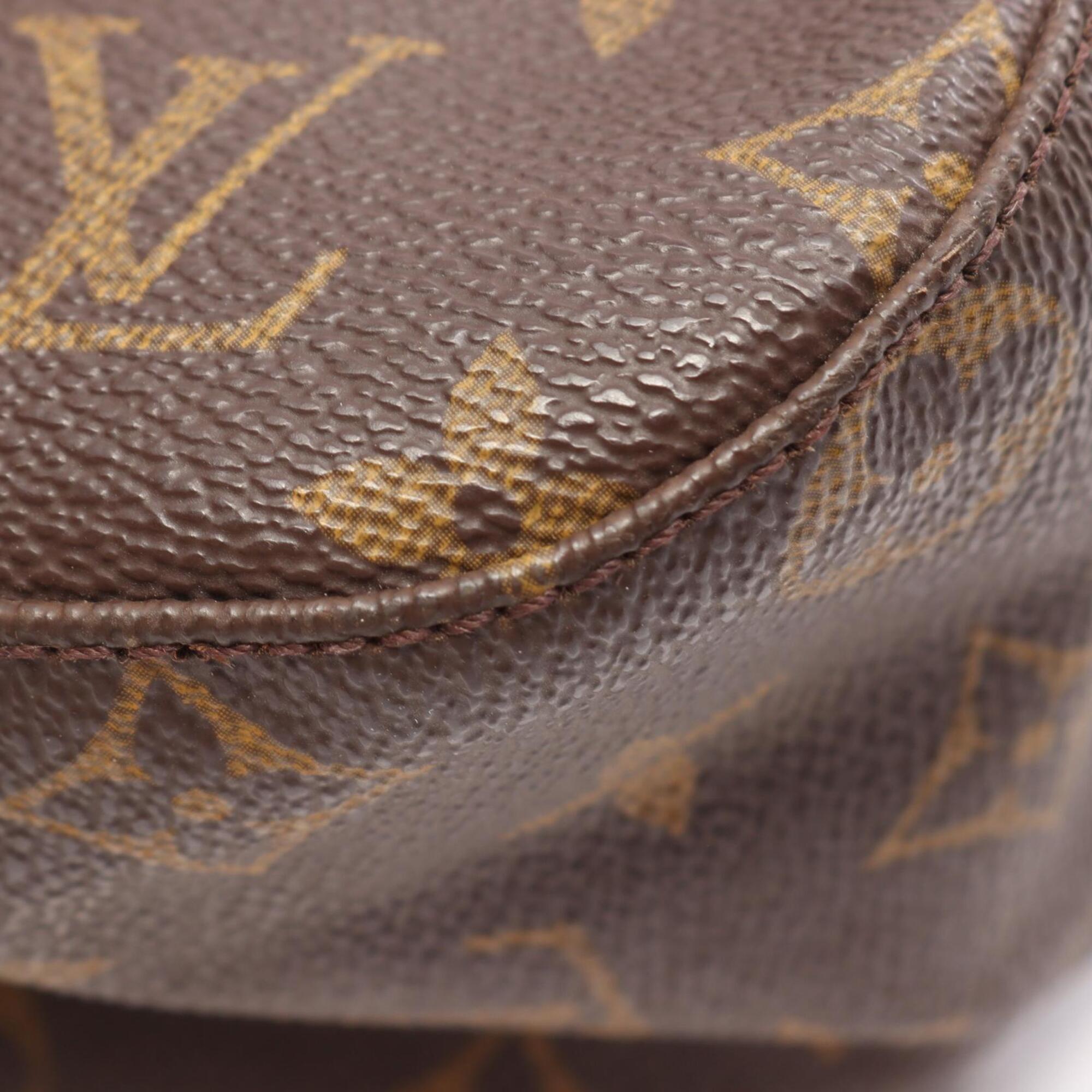 Louis Vuitton Brown Pvc Coated Canvas Leather Handbag Shoulder Bag (Pre-Owned)