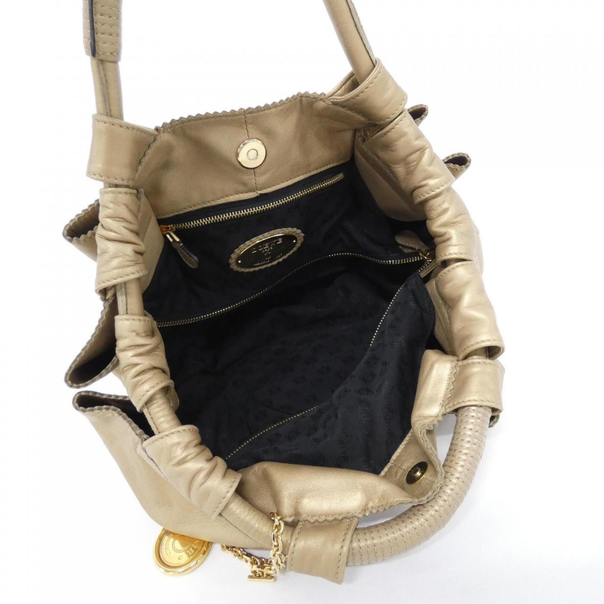 Loewe Gold Leather Handbag (Pre-Owned)