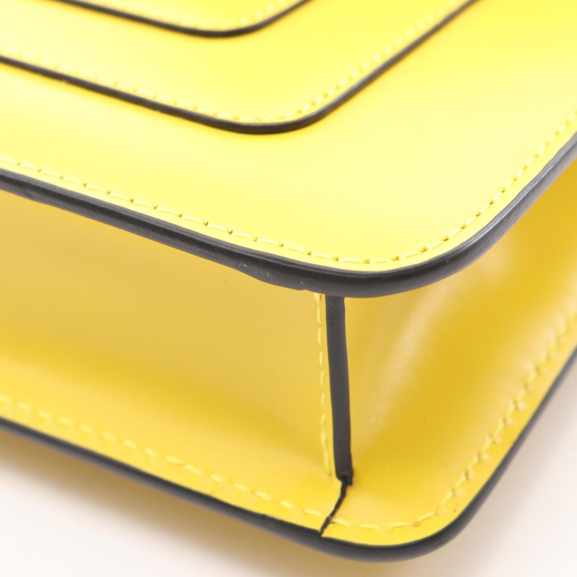 Bvlgari Yellow Leather Handbag Shoulder Bag (Pre-Owned)