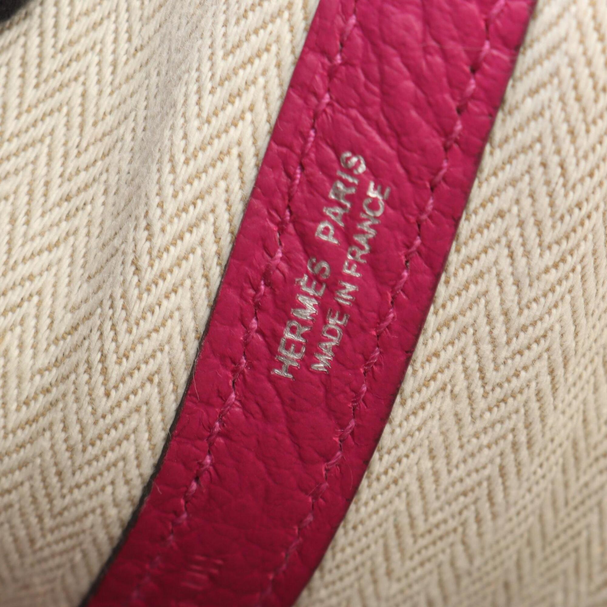 Hermes Pink Country Leather Leather Handbag Tote Bag (Pre-Owned)