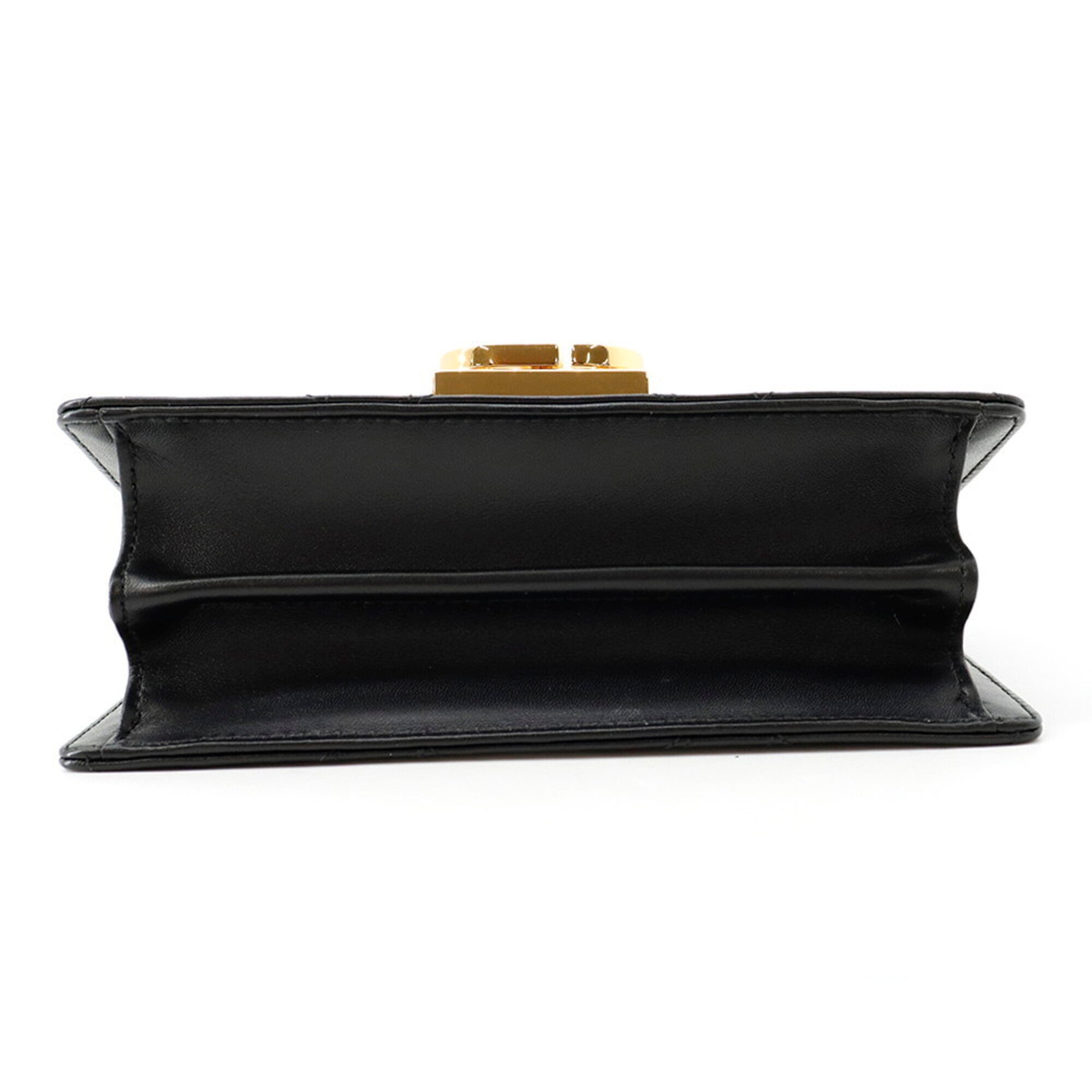Christian Dior Black Leather Handbag Shoulder Bag (Pre-Owned)