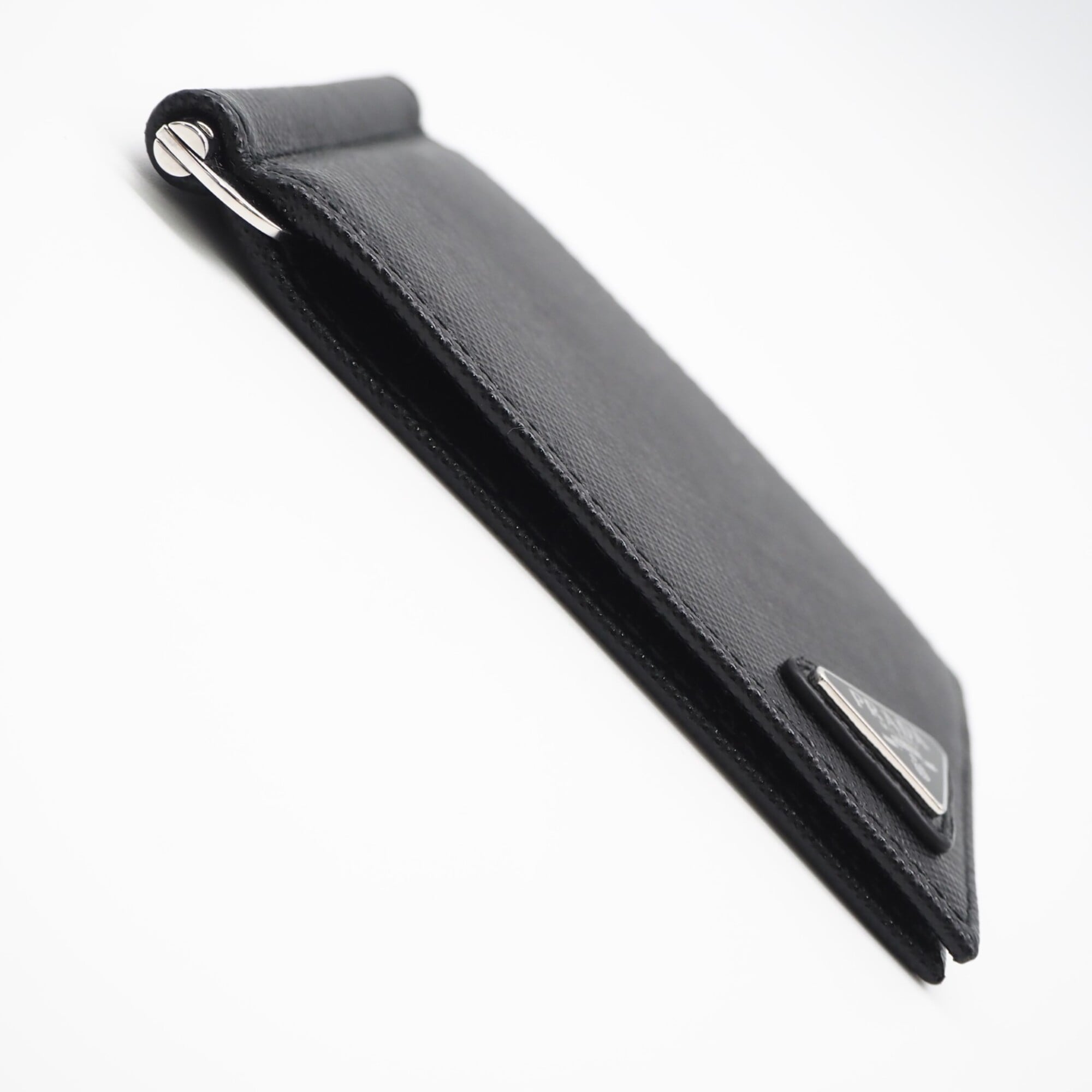 Prada Saffiano Black Saffiano Money Clip (Pre-Owned)