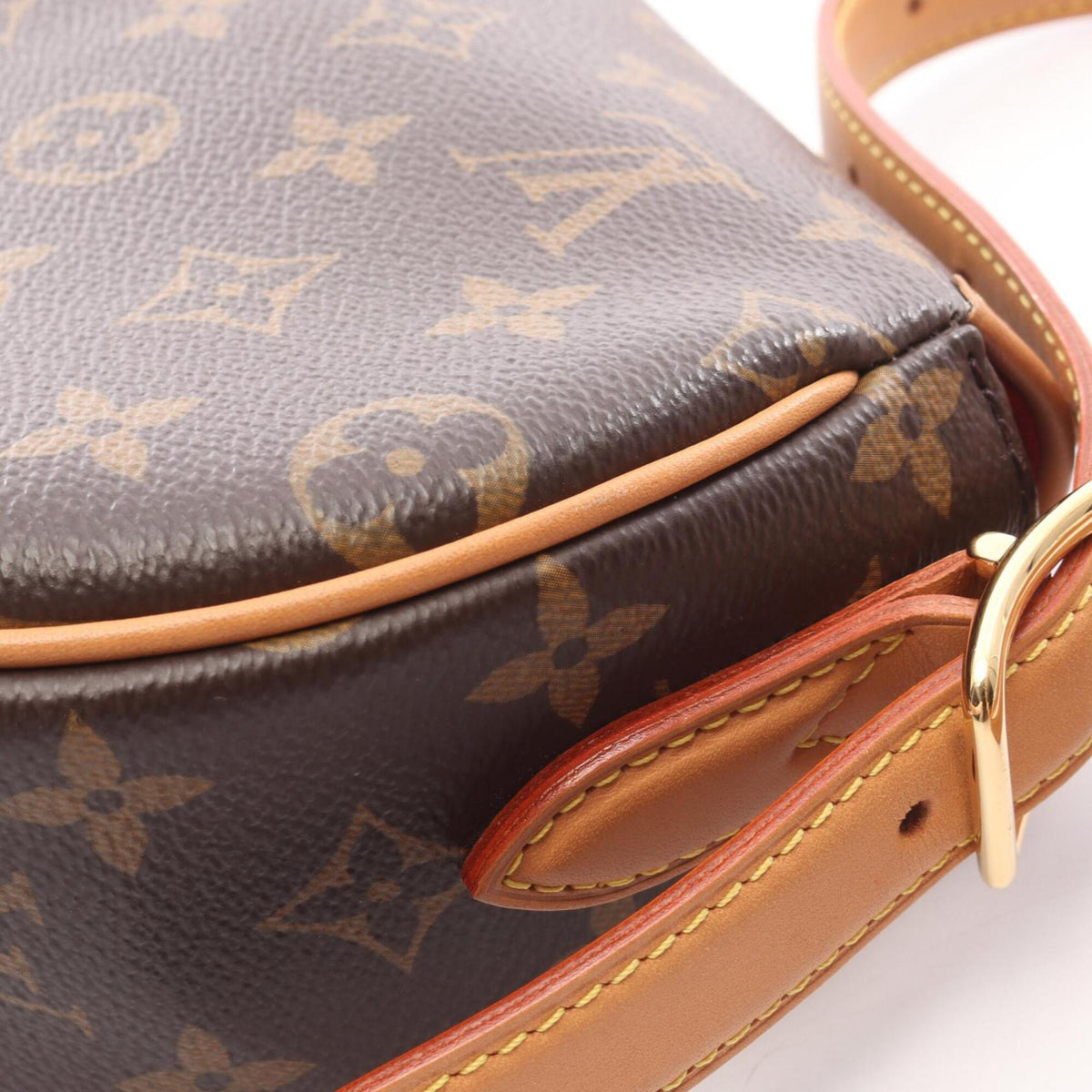 Louis Vuitton Brown Monogram Coated Canvas Leather Handbag Shoulder Bag (Pre-Owned)